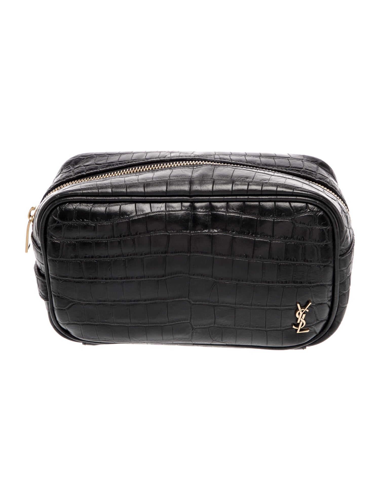 Saint Laurent Embossed Leather Pouch