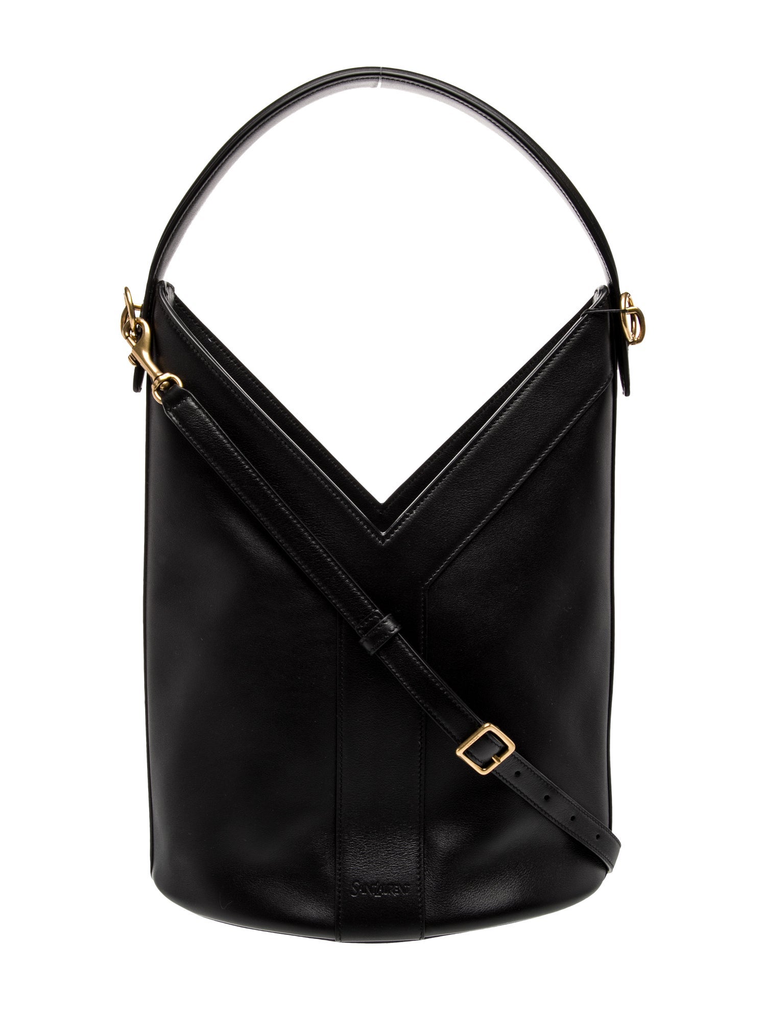 Saint Laurent Leather Bucket Bag 2025