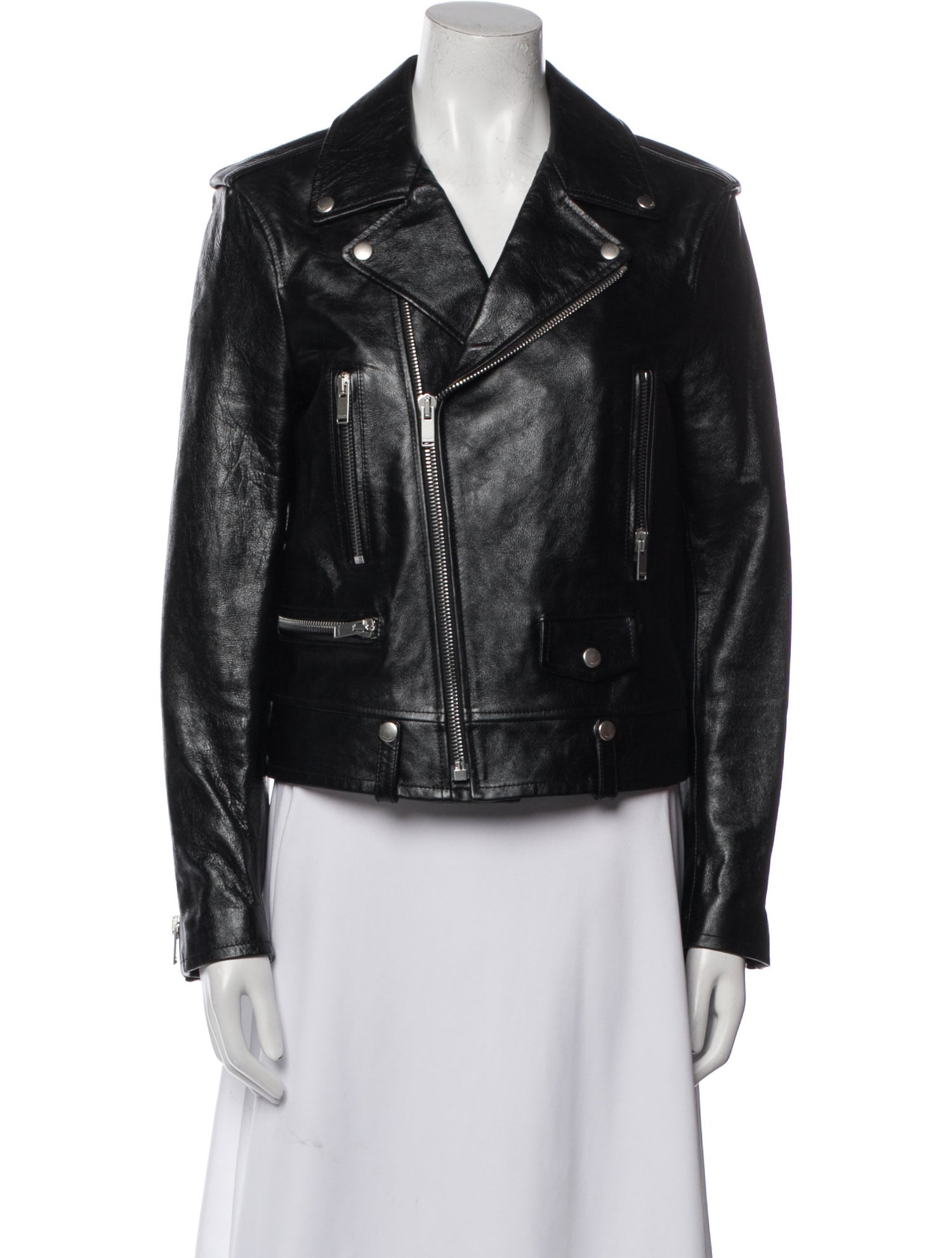 Saint Laurent Calf Leather Biker Jacket