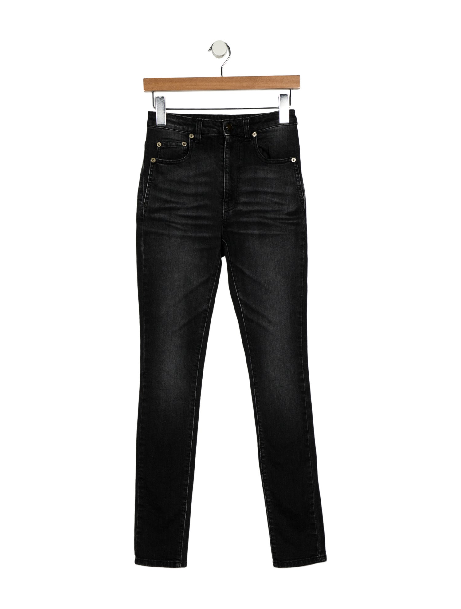 Saint Laurent Mid-Rise Skinny Leg Jeans