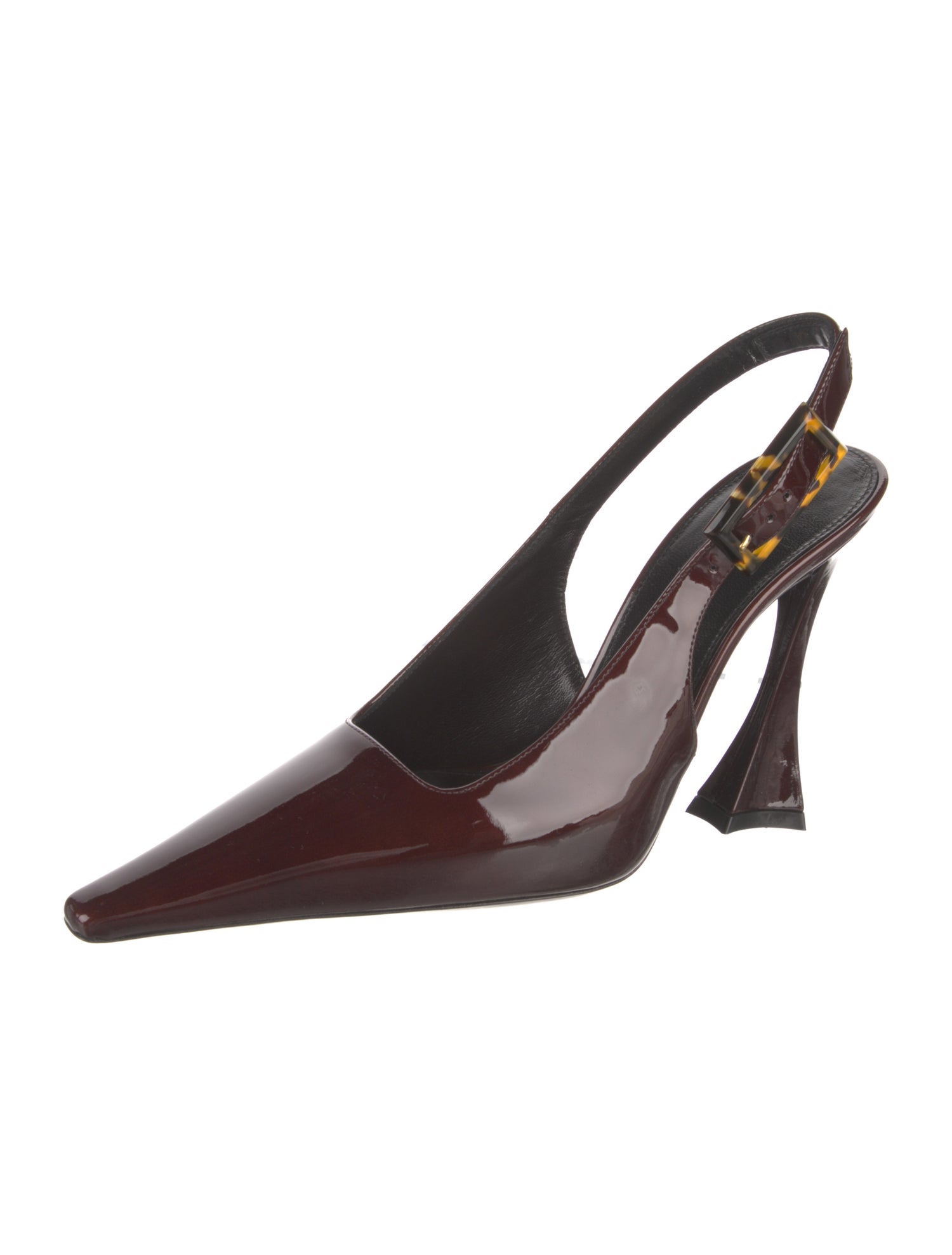 Saint Laurent Patent Leather Slingback Pumps