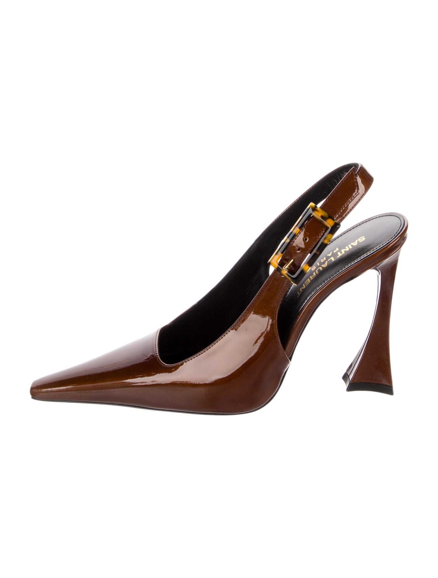Saint Laurent Patent Leather Slingback Pumps