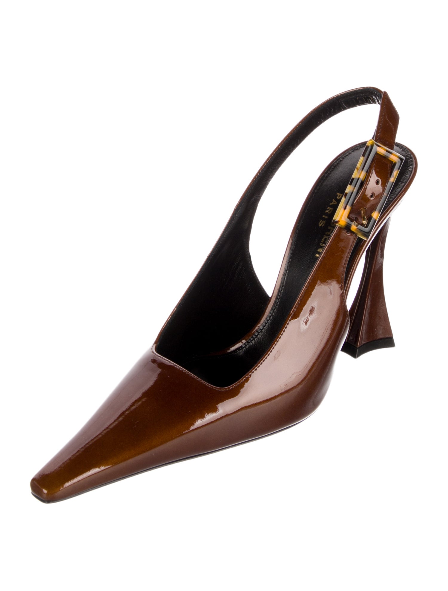 Saint Laurent Patent Leather Slingback Pumps