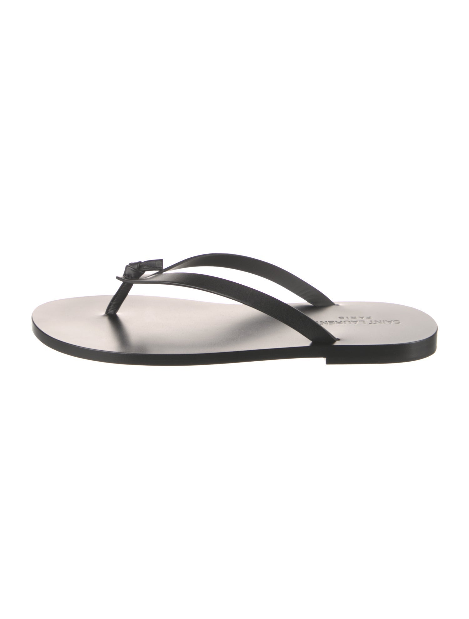 Saint Laurent Leather Flip Flops