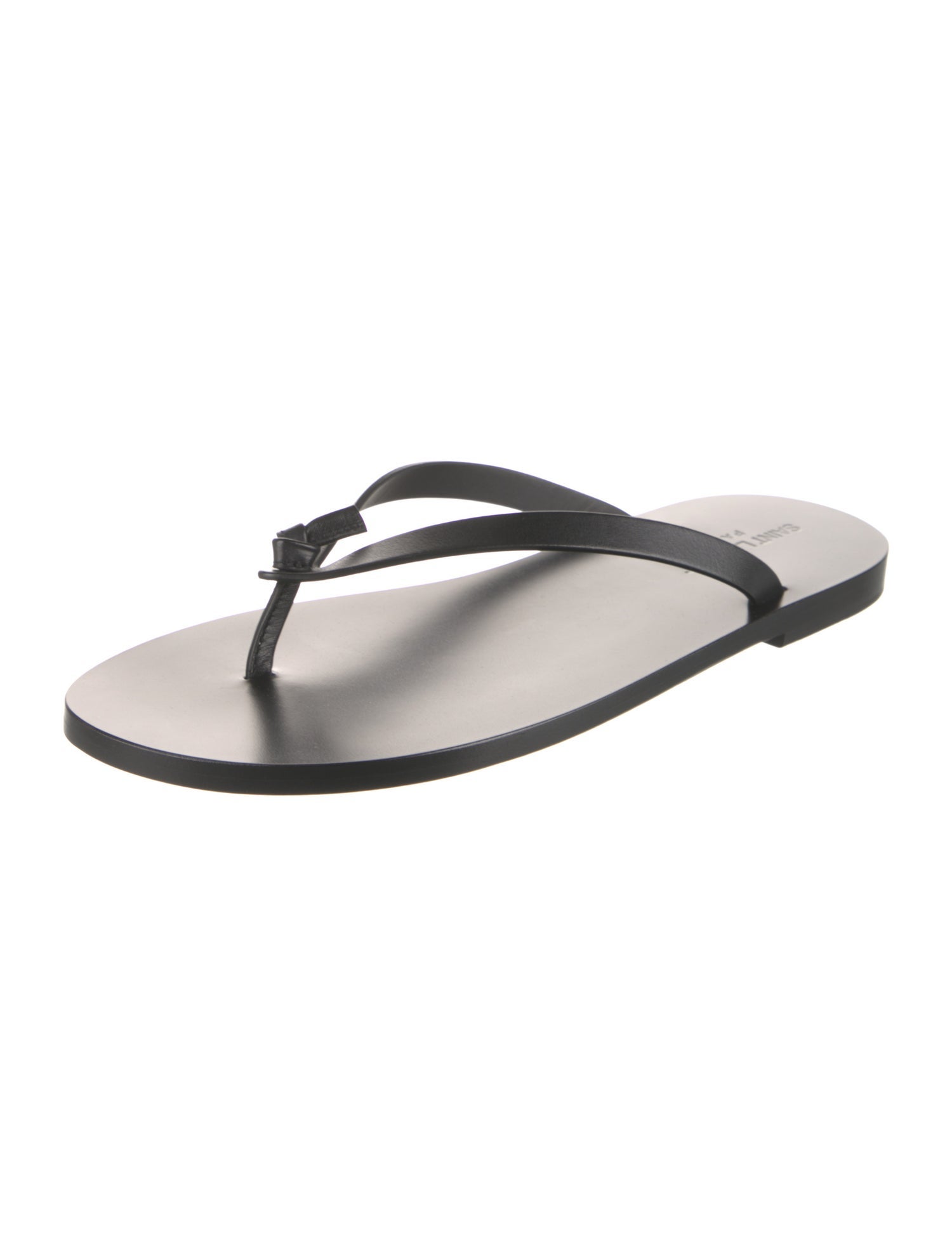 Saint Laurent Leather Flip Flops