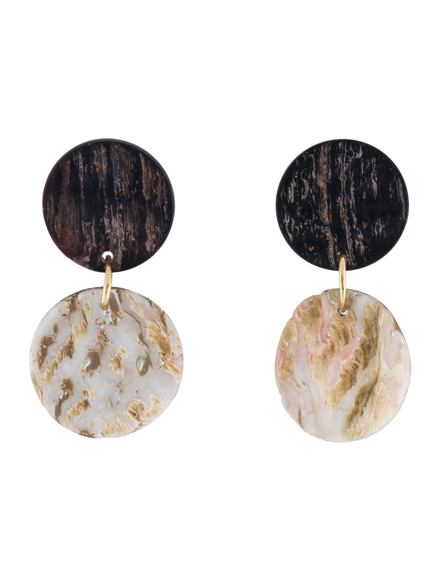 Saint Laurent Abalone Clip On Earrings