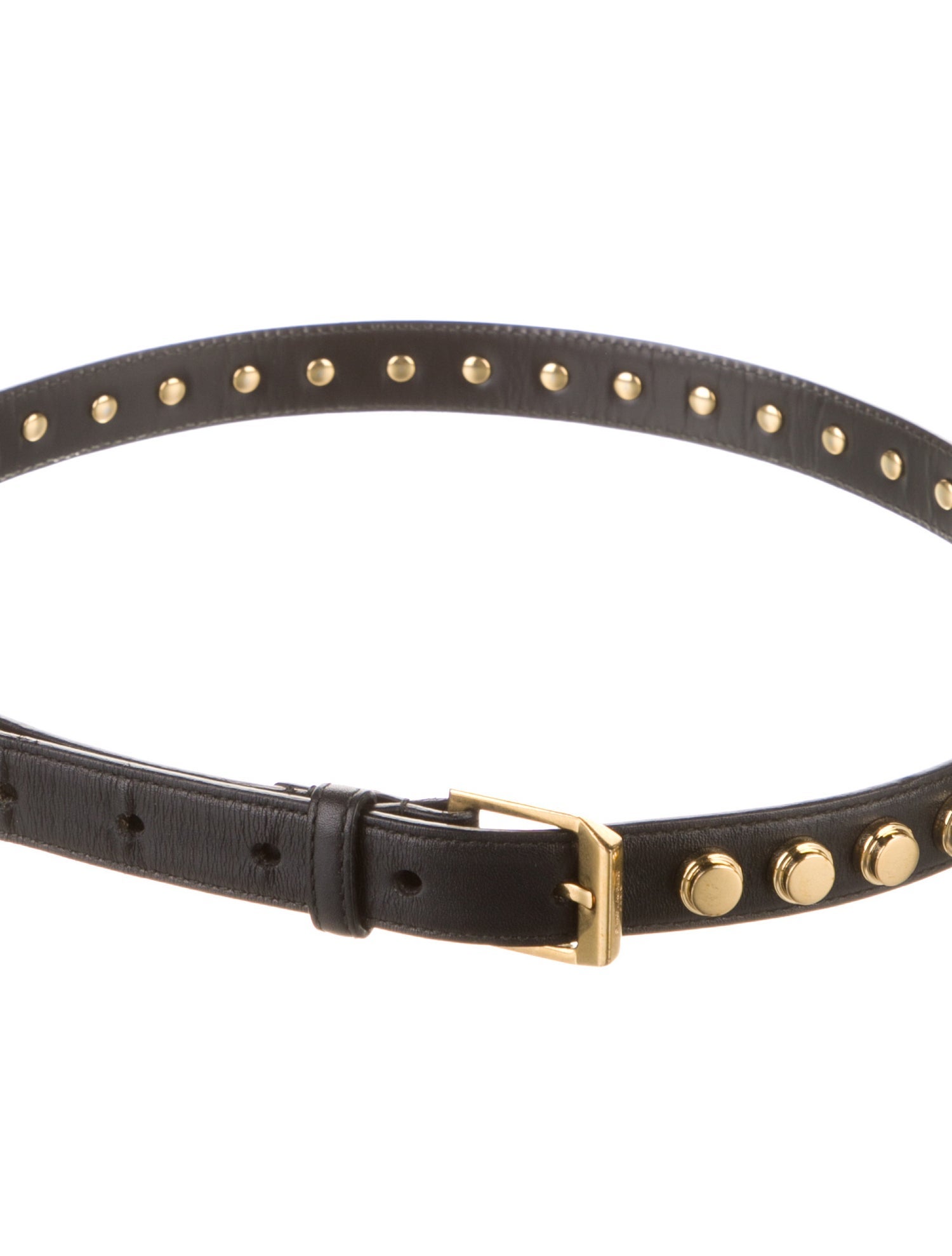 Saint Laurent Skinny Leather Belt