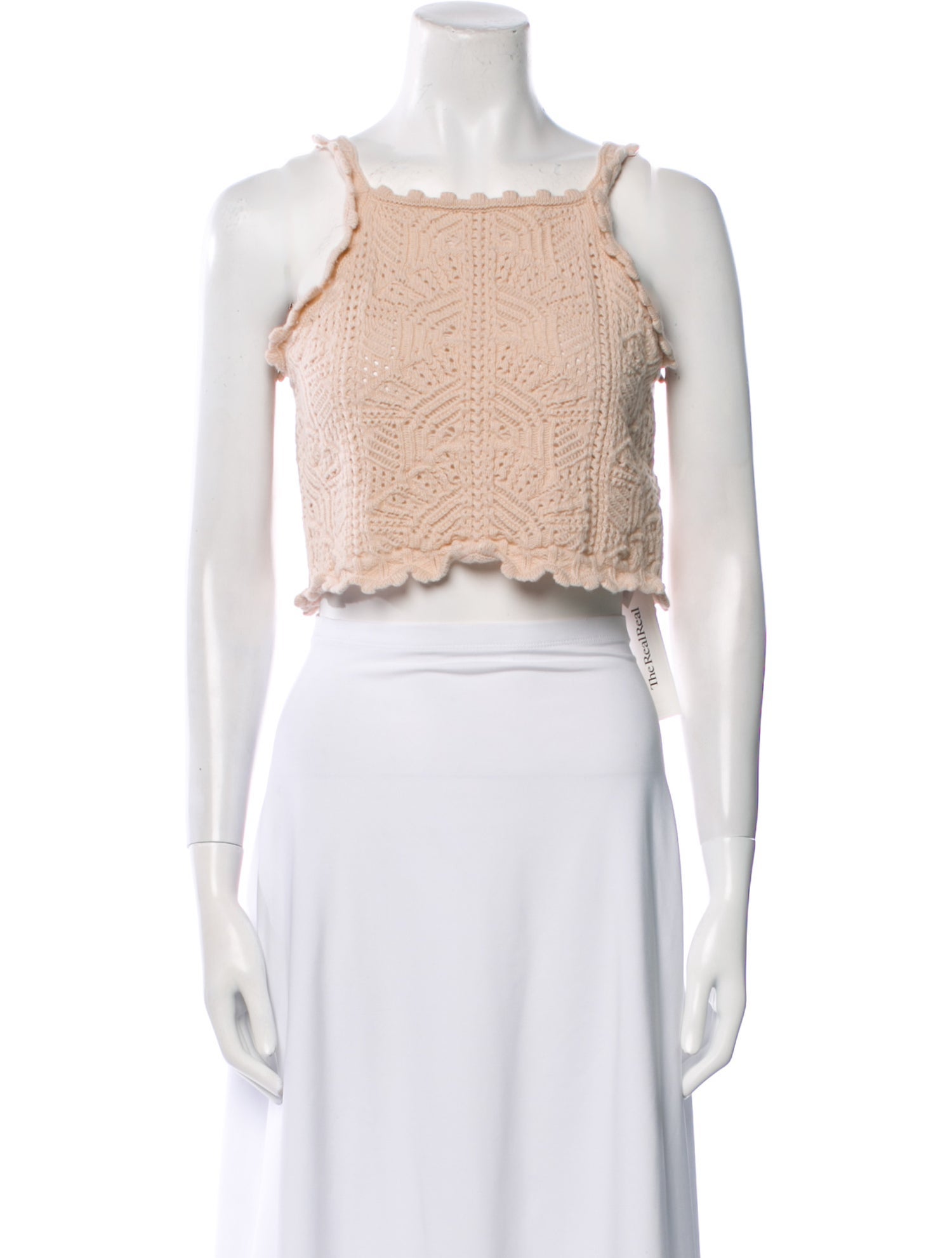 Saint Laurent Wool Square Neckline Crop Top