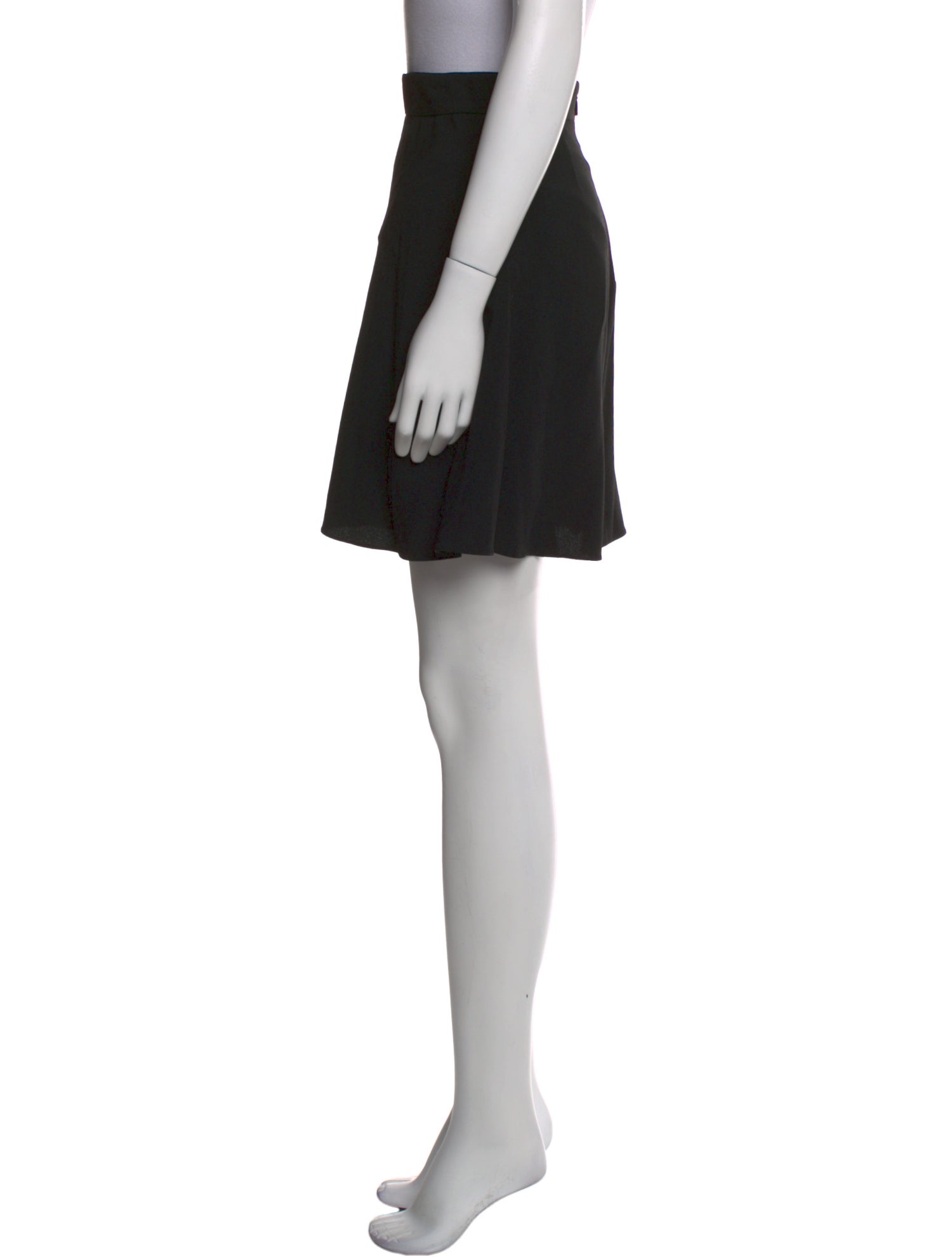 Saint Laurent Pleated Accents Mini Skirt