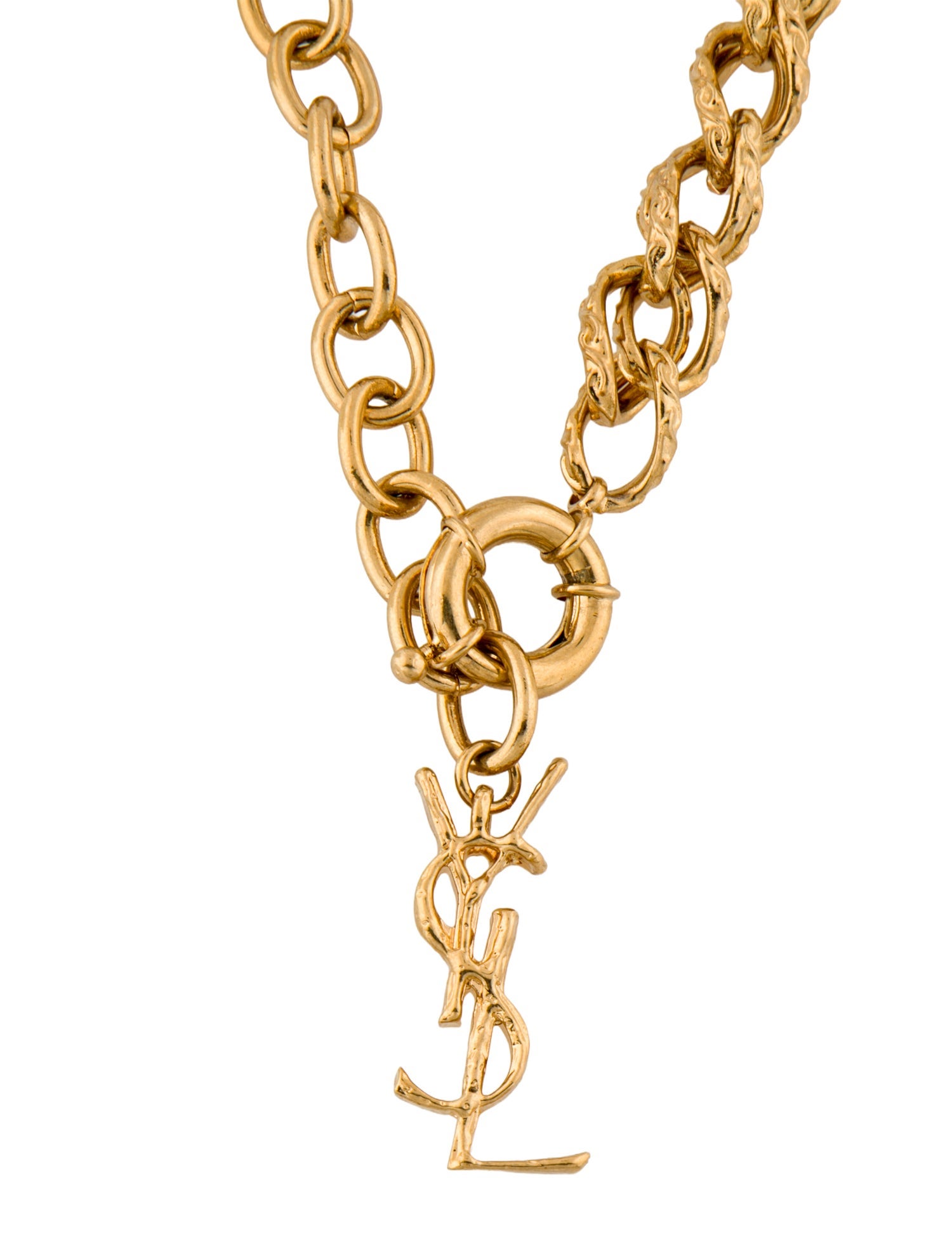 Saint Laurent Cassandre Rope Link Chain Necklace