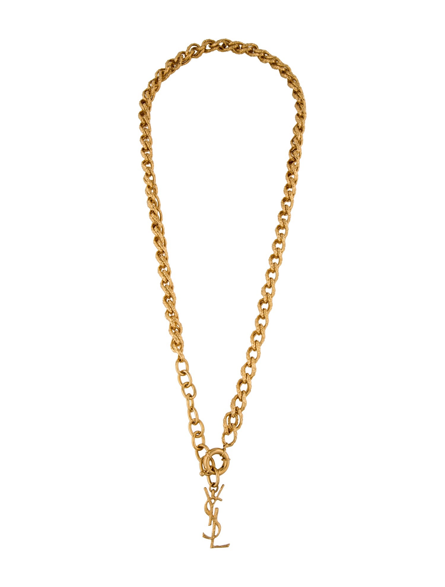 Saint Laurent Cassandre Rope Link Chain Necklace