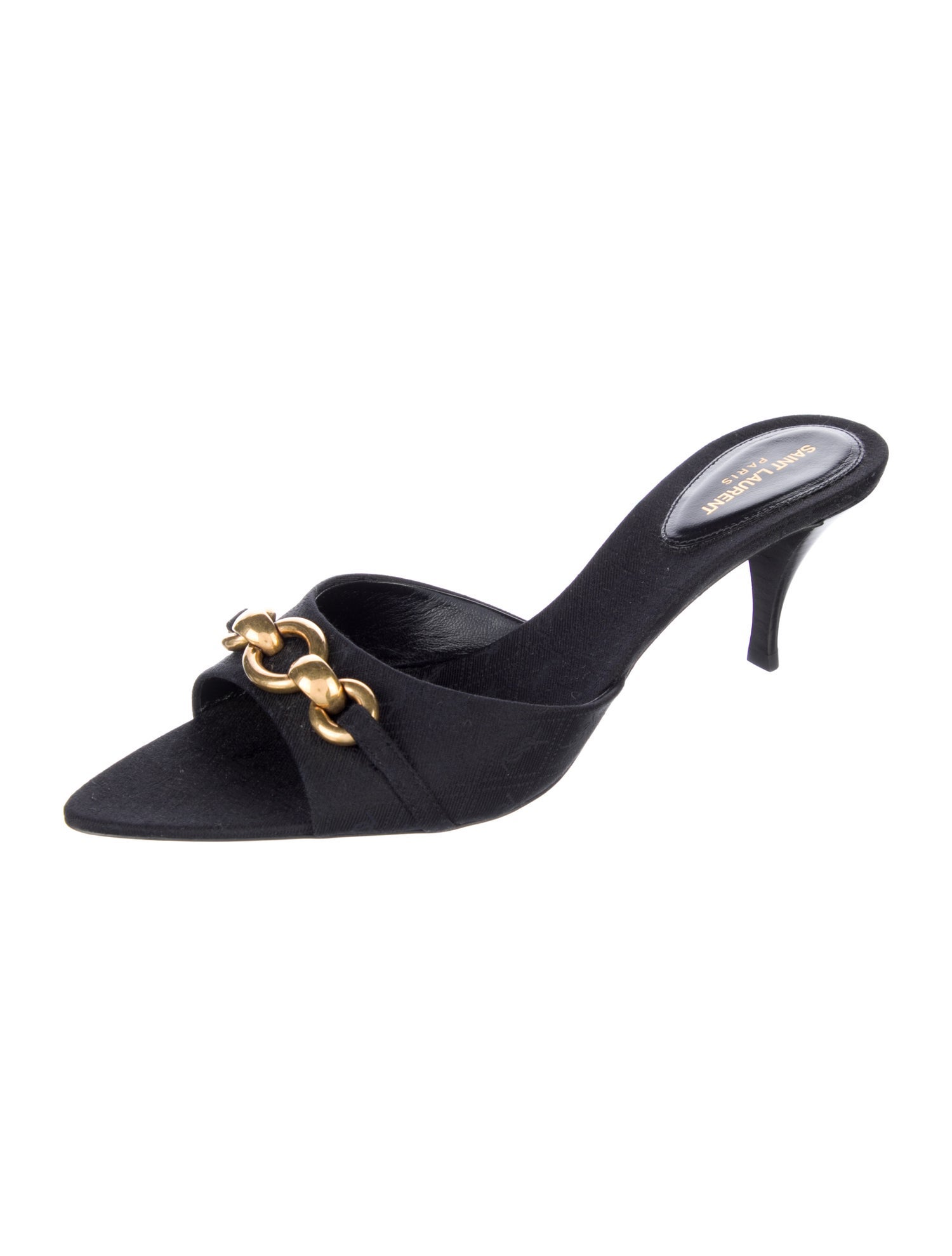 Saint Laurent Canvas Slides