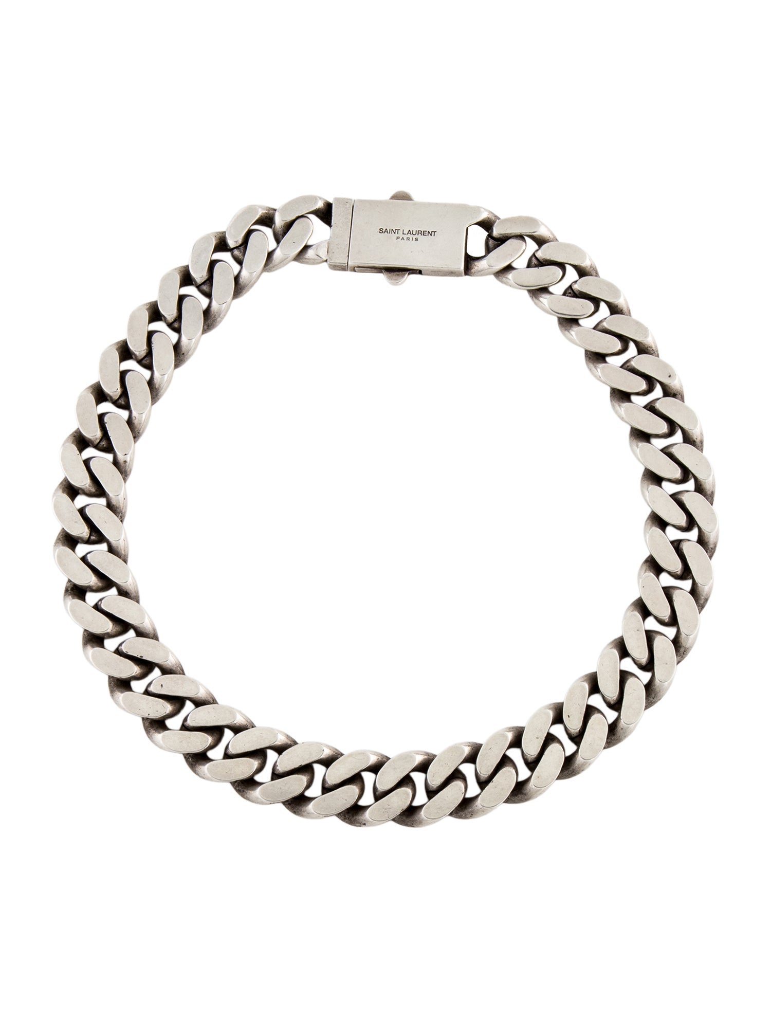 Saint Laurent Gourmette Chain Collar Necklace