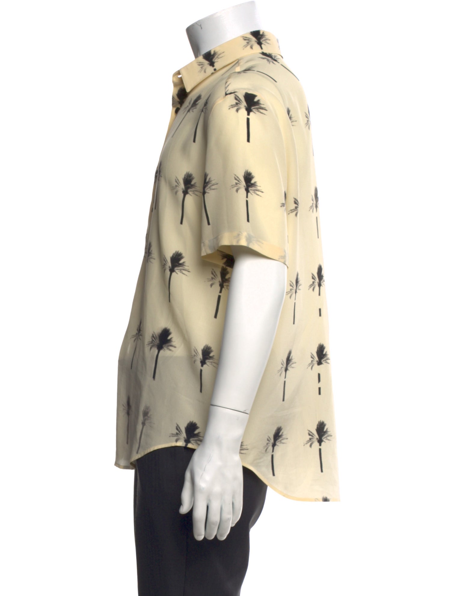 Saint Laurent Silk Graphic Print Shirt