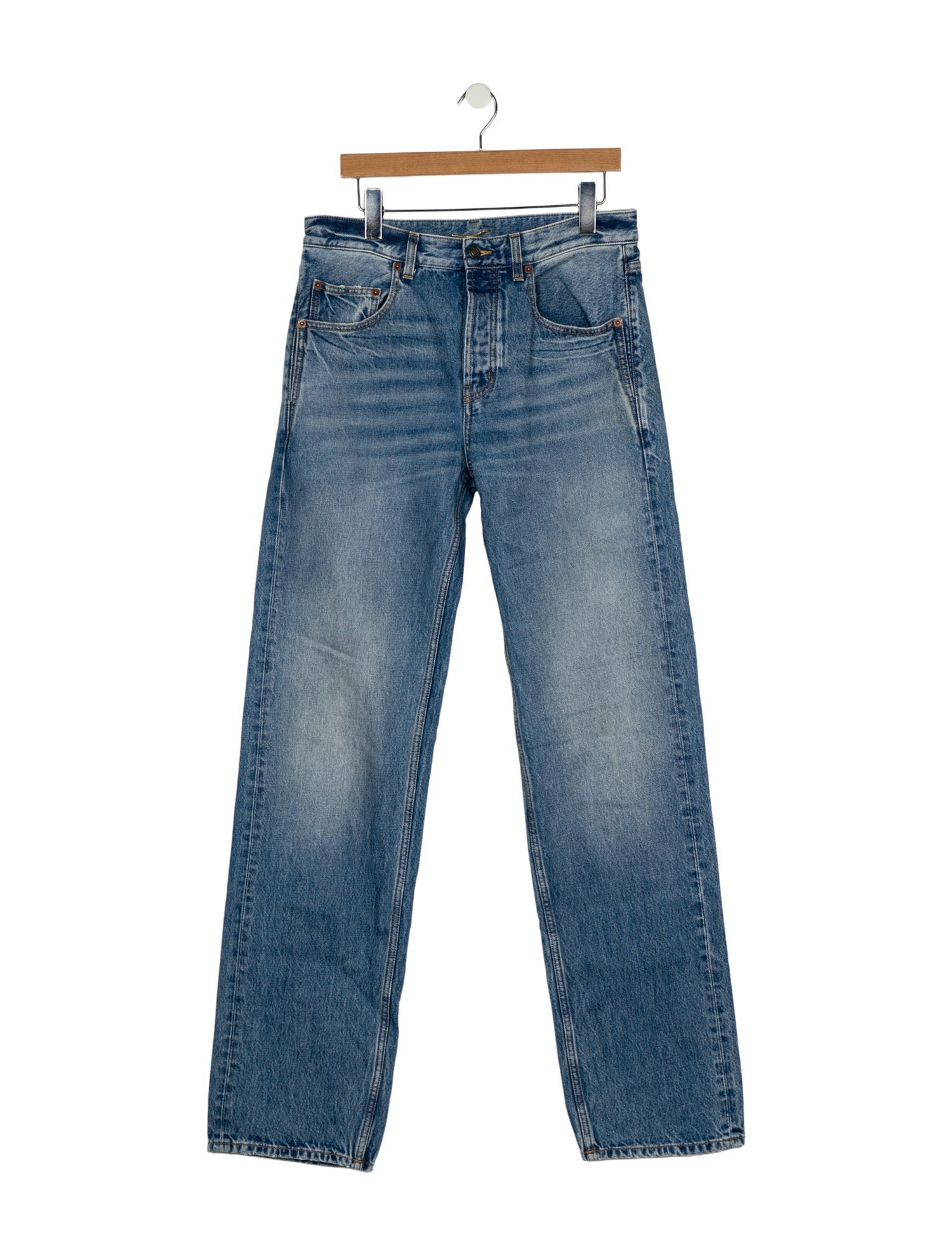 Saint Laurent High-Rise Wide Leg Jeans