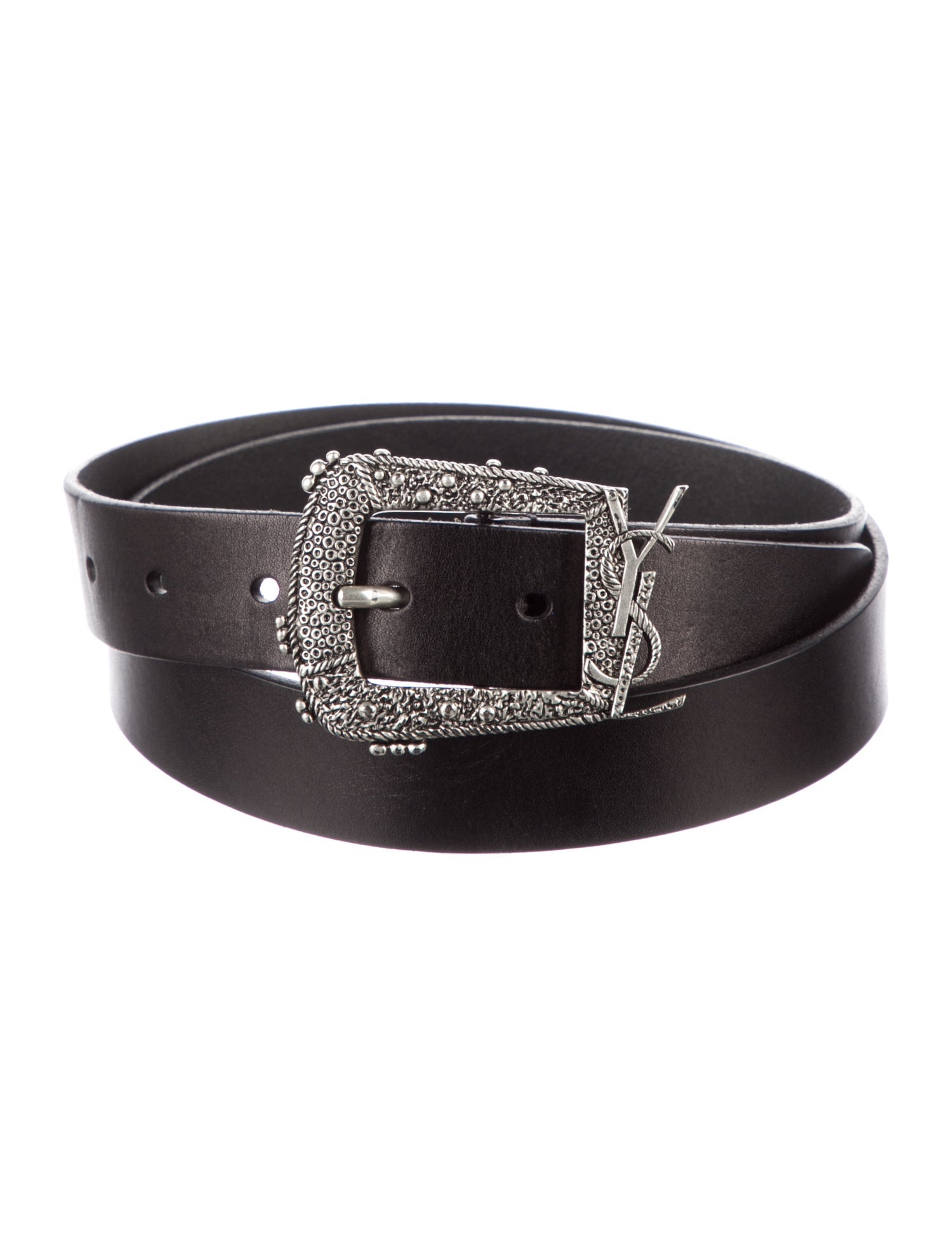Saint Laurent Skinny Leather Belt
