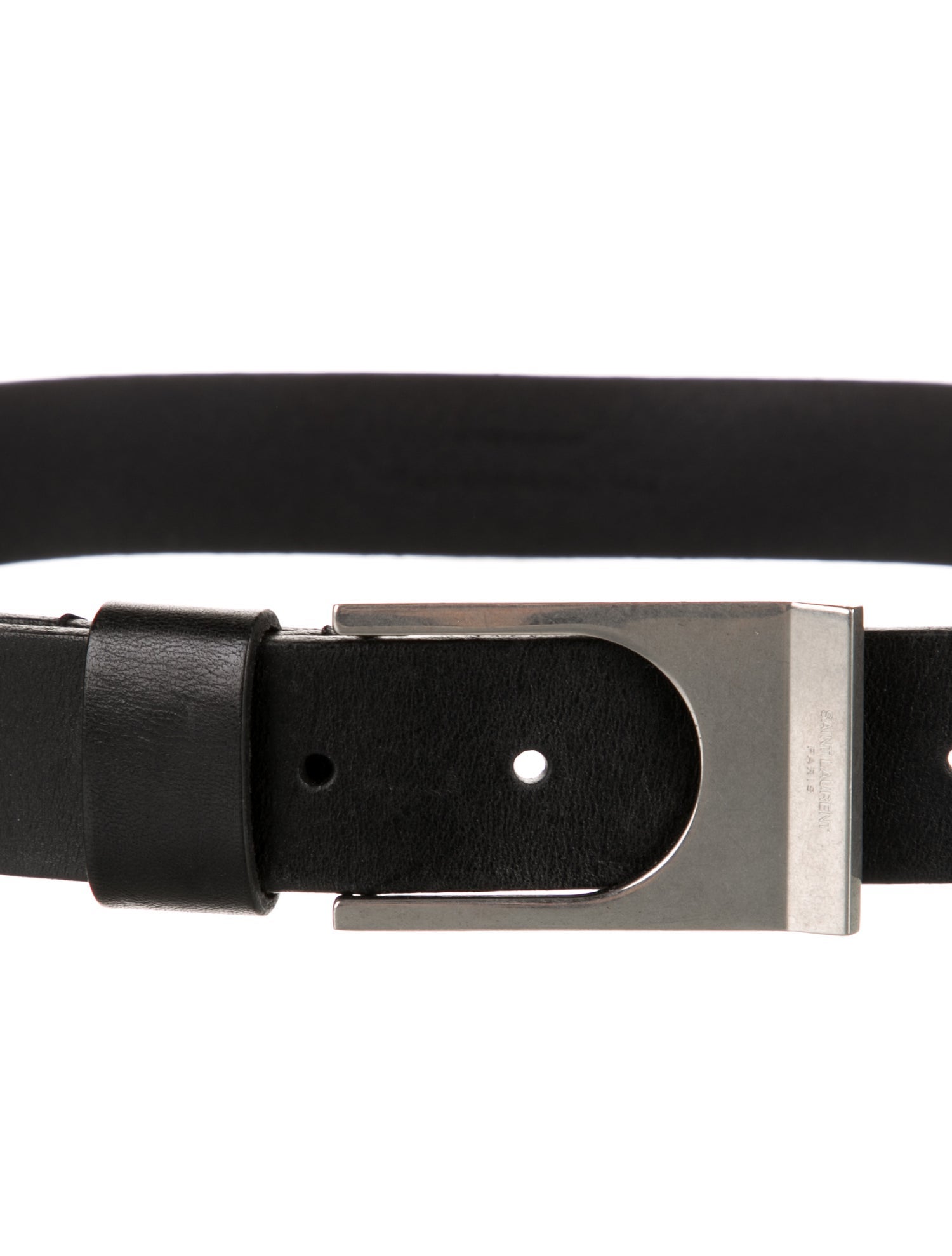 Saint Laurent Skinny Leather Belt