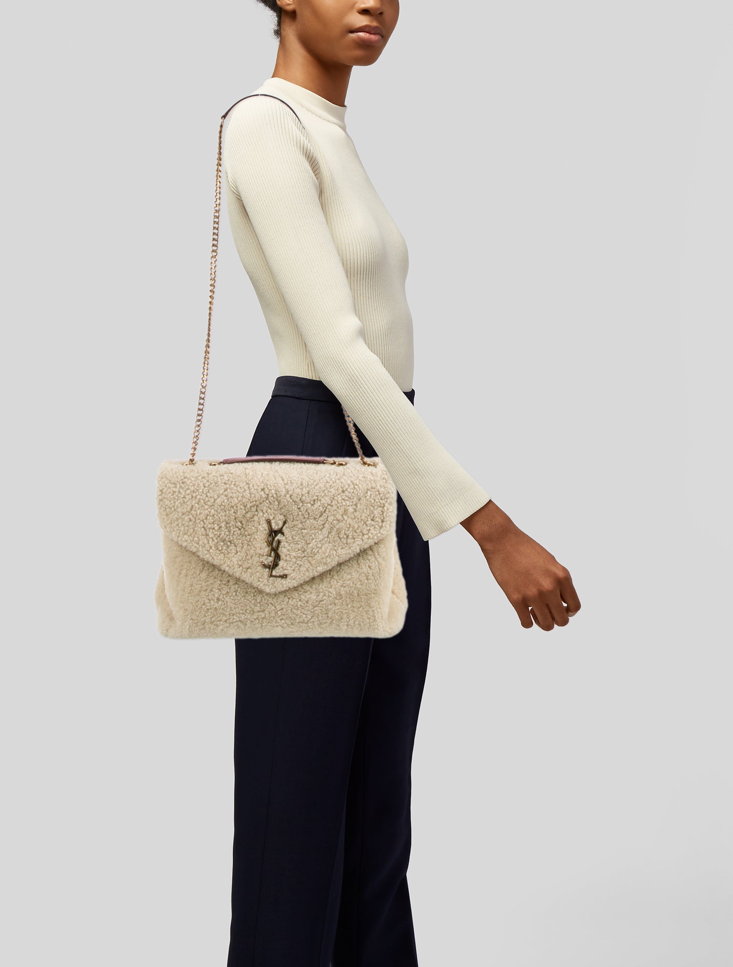 Saint Laurent Shearling LouLou Medium