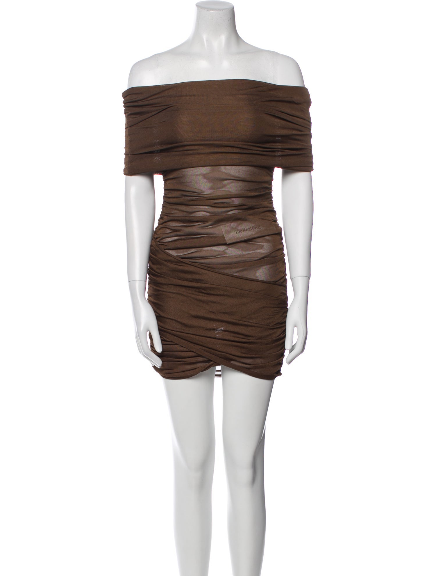 Saint Laurent Off-The-Shoulder Mini Dress