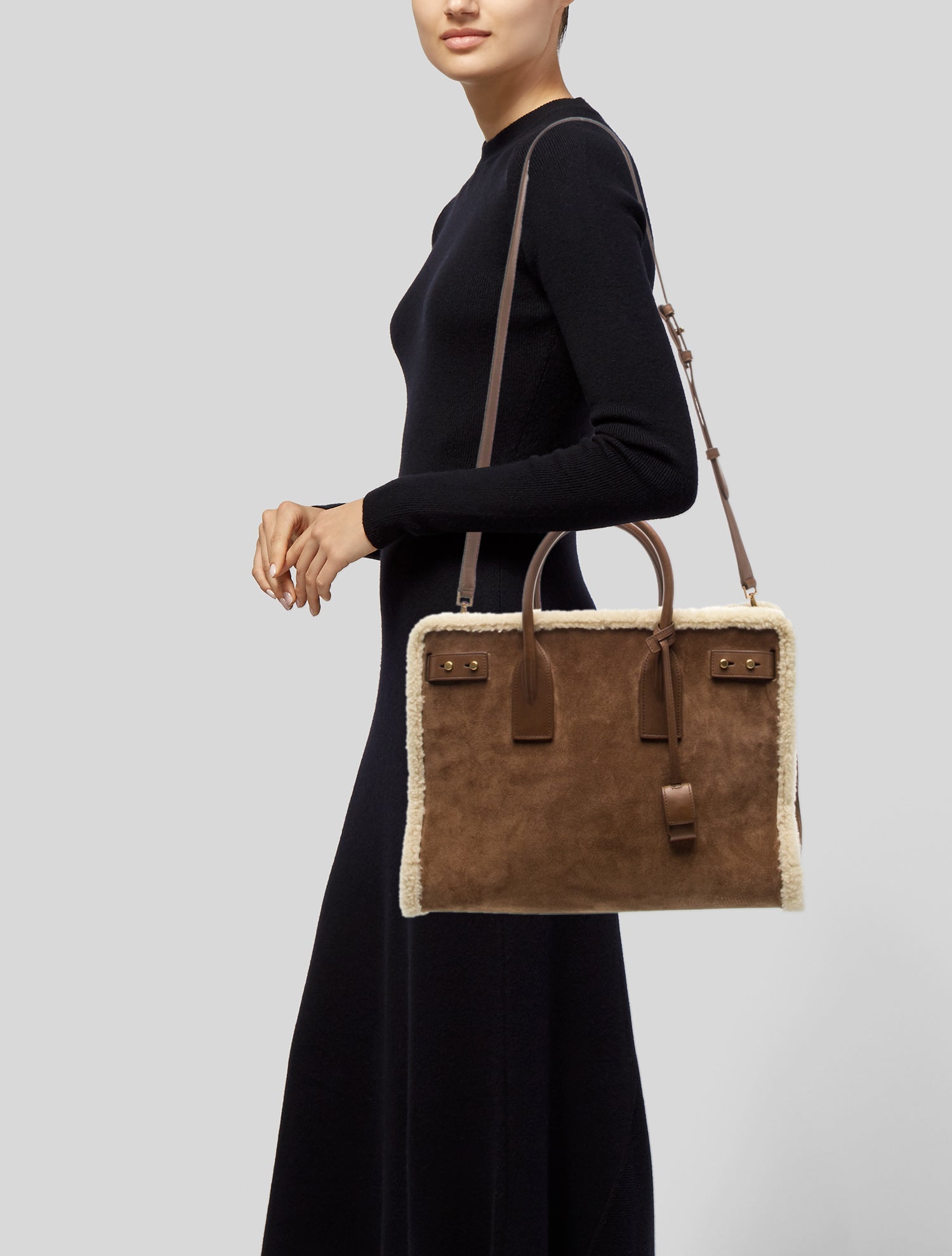 Saint Laurent Suede Sac De Jour Medium