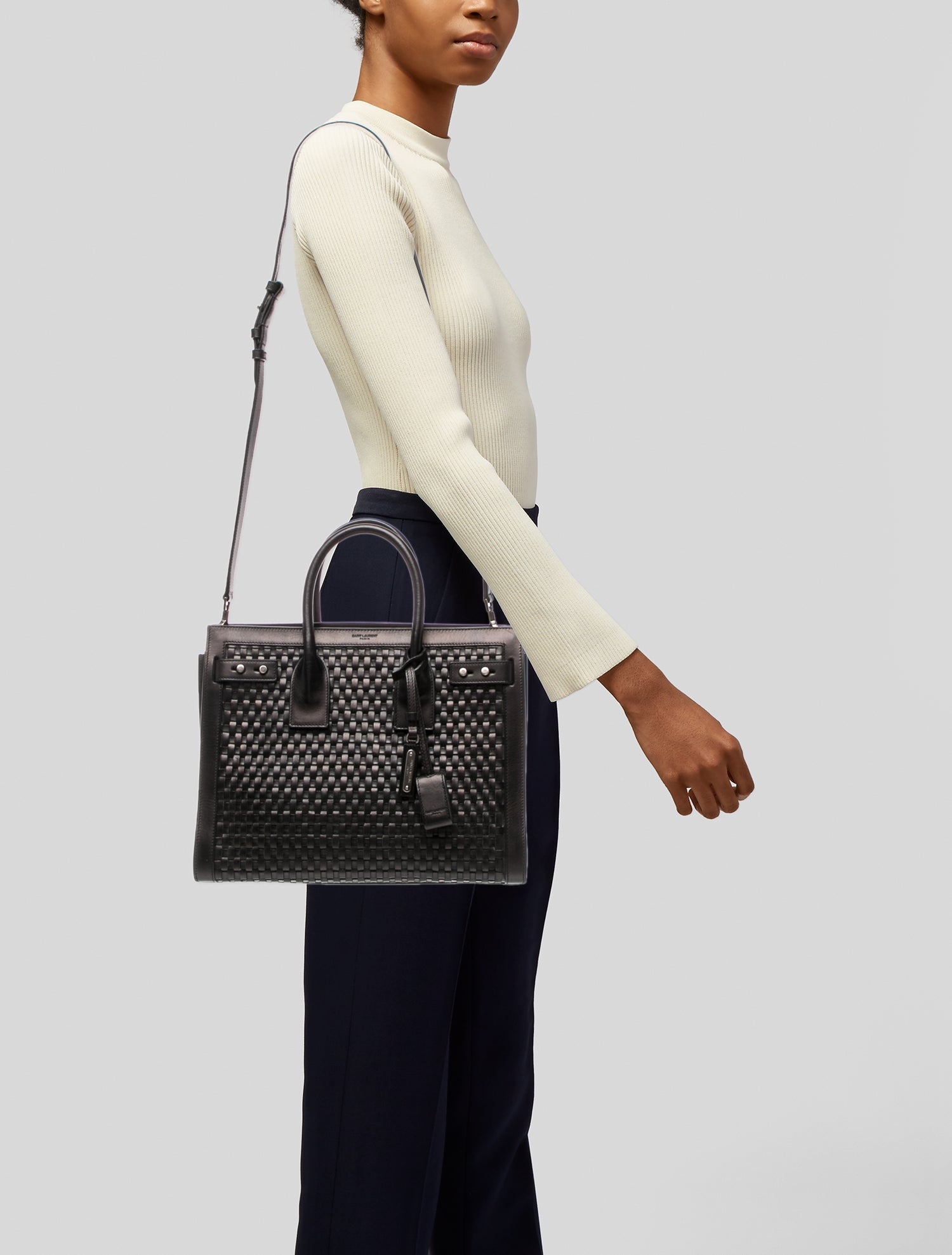 Saint Laurent Leather Sac De Jour Small