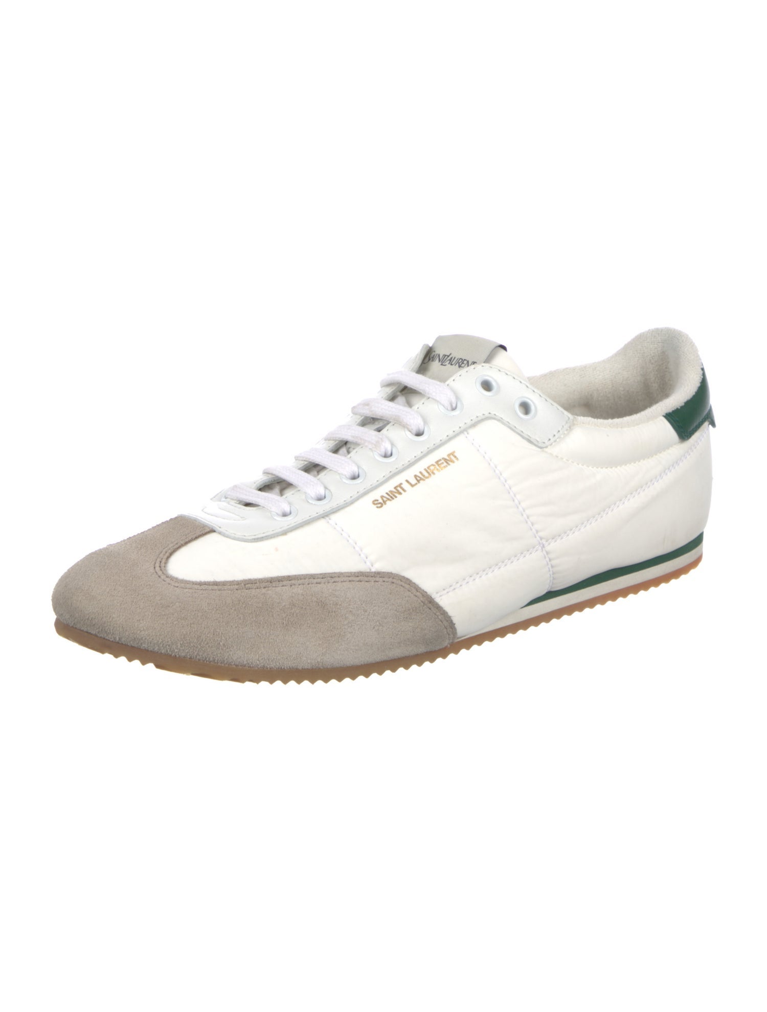 Saint Laurent Leather Colorblock Pattern Brogues