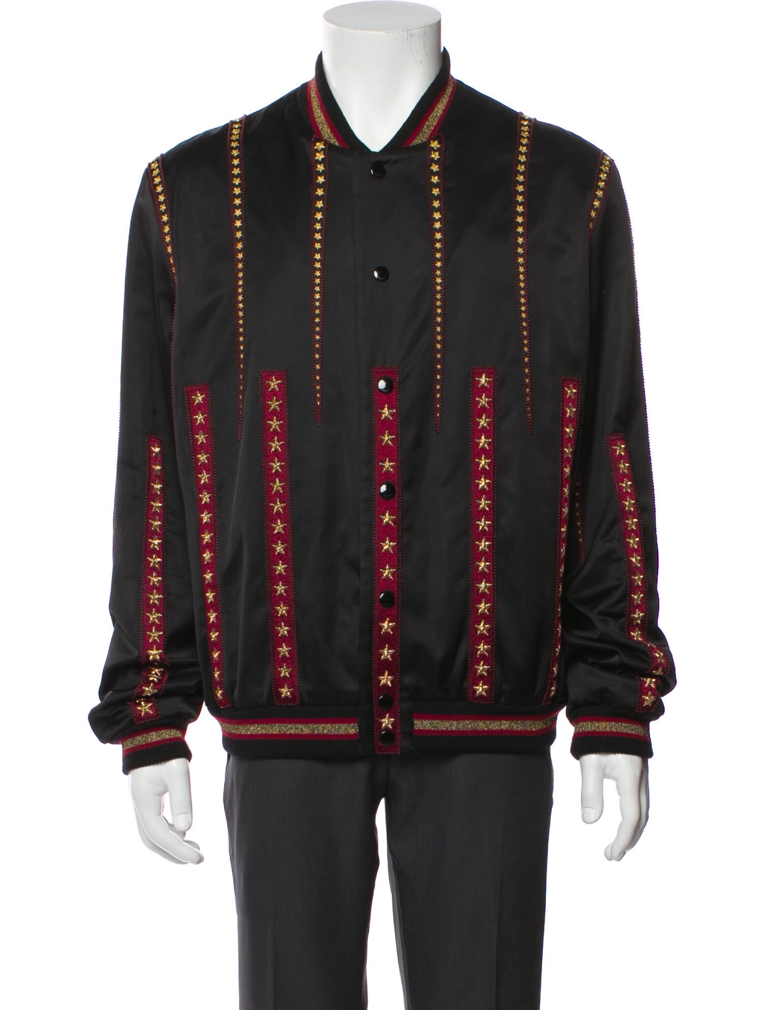 Saint Laurent 2018 Striped Bomber Jacket