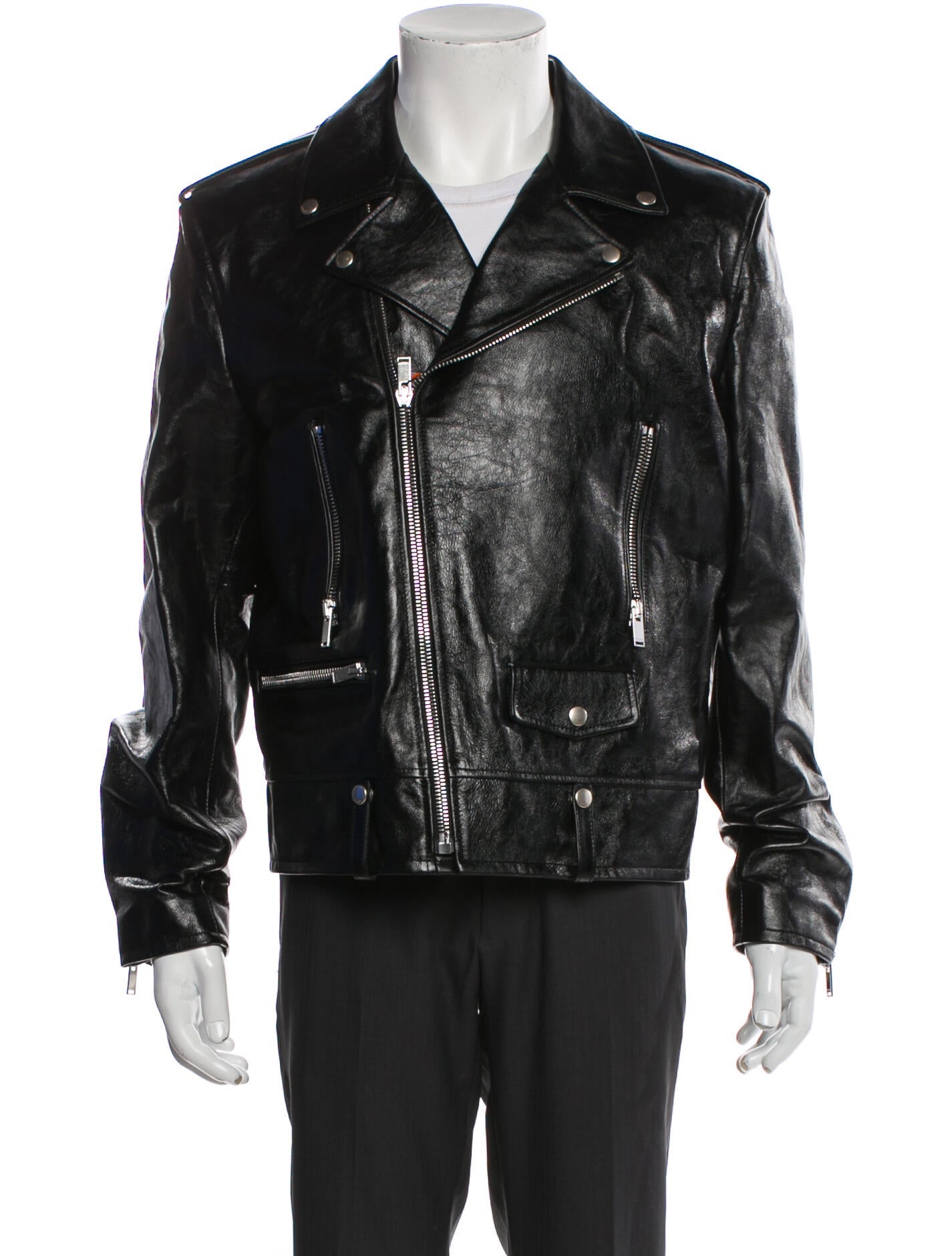 Saint Laurent 2023 Calfskin Moto Jacket w/ Tags