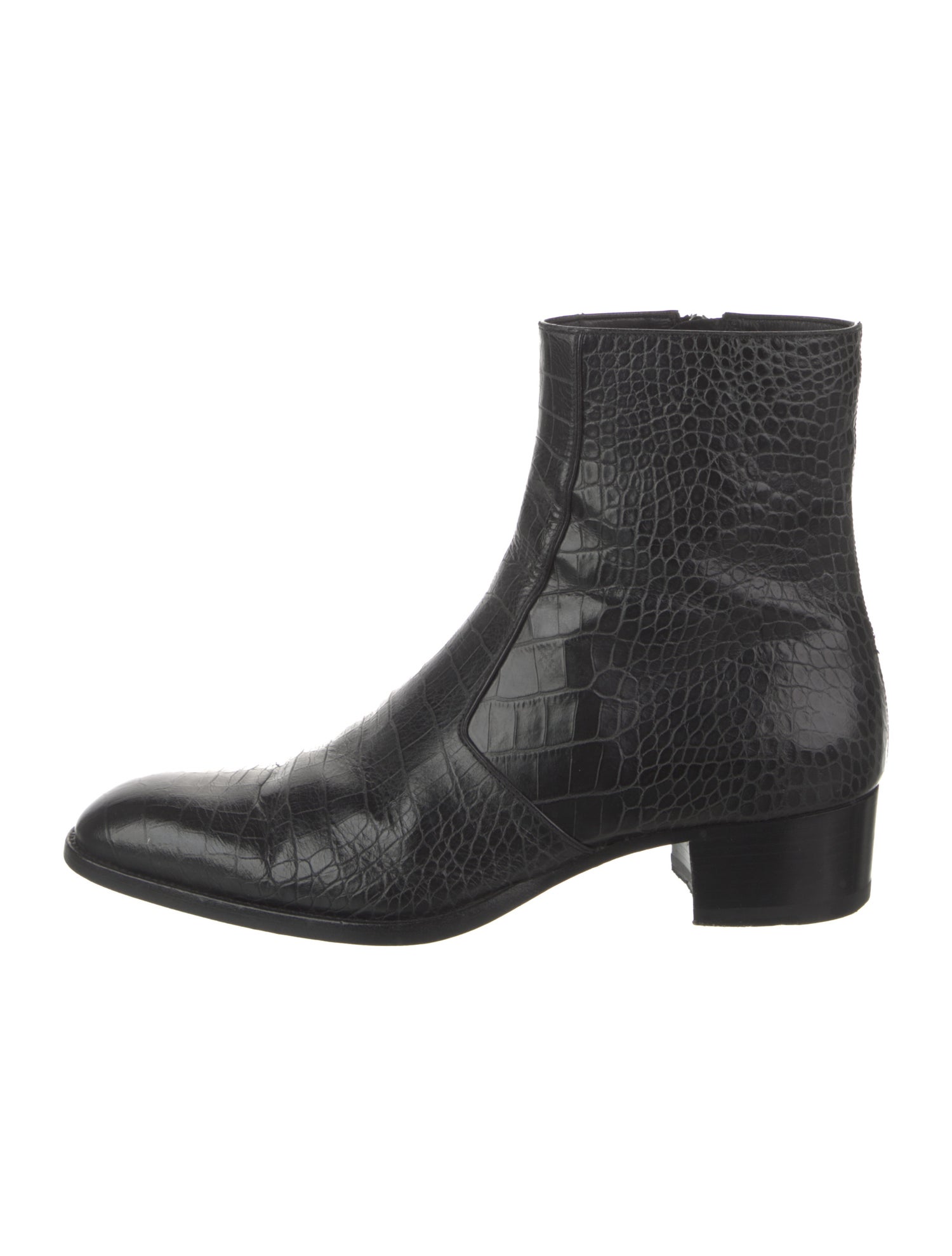 Saint Laurent Embossed Leather Boots