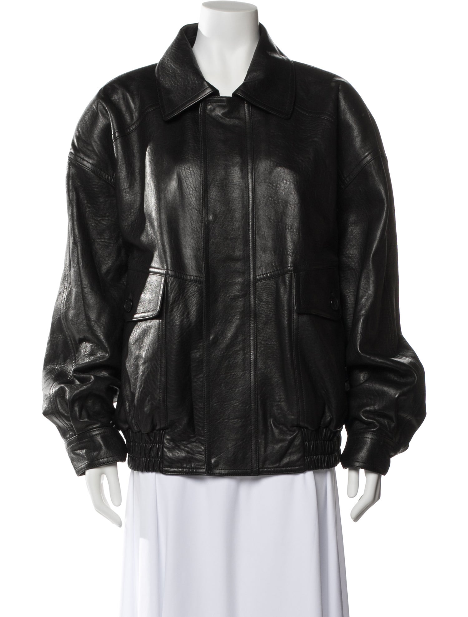 Saint Laurent Leather Bomber Jacket w/ Tags