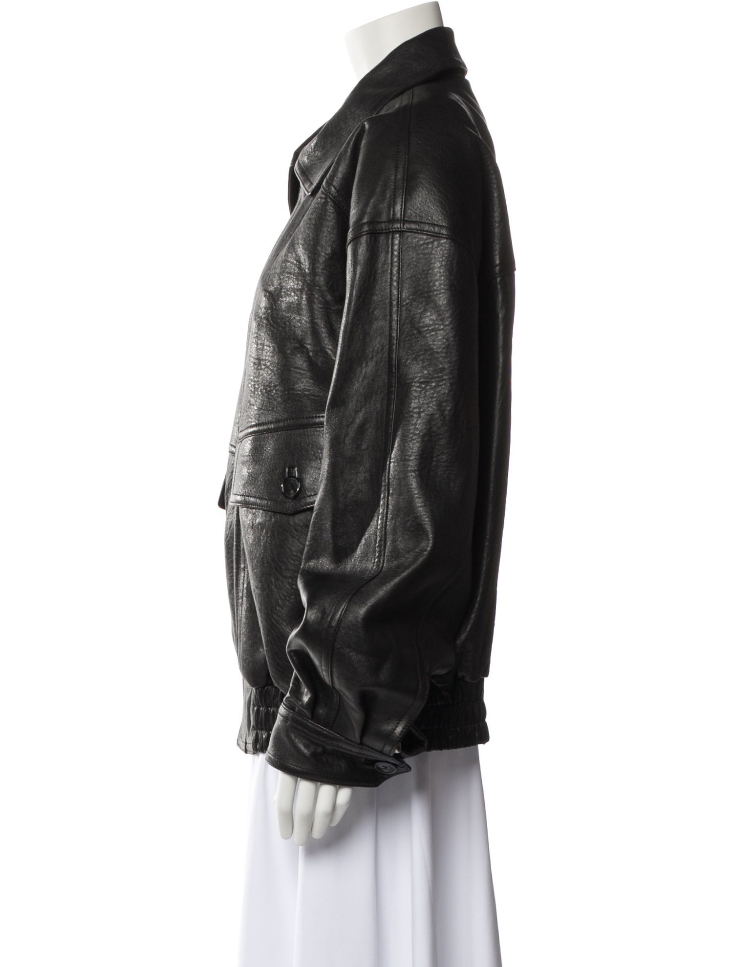 Saint Laurent Leather Bomber Jacket w/ Tags