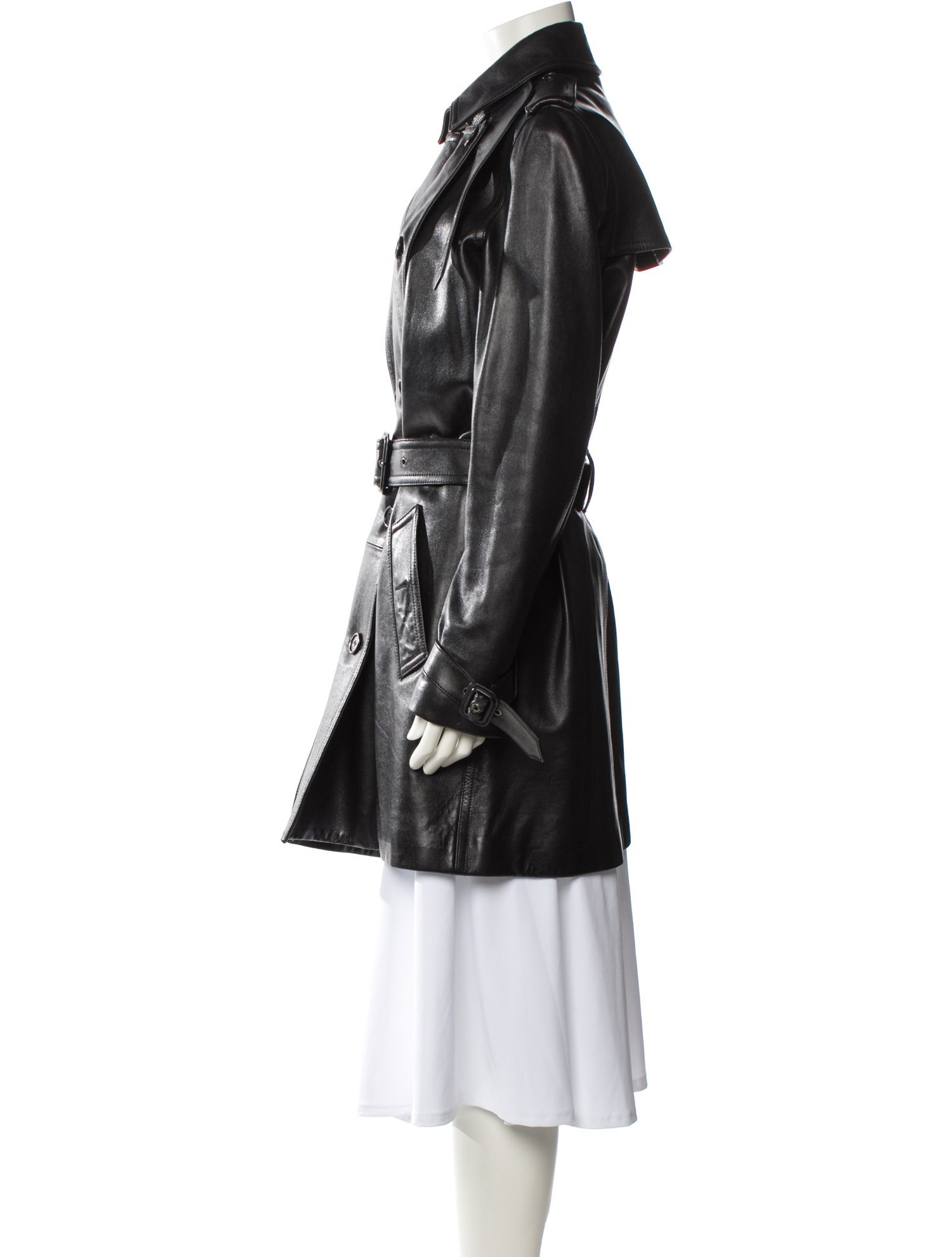 Saint Laurent Lambskin Trench Coat