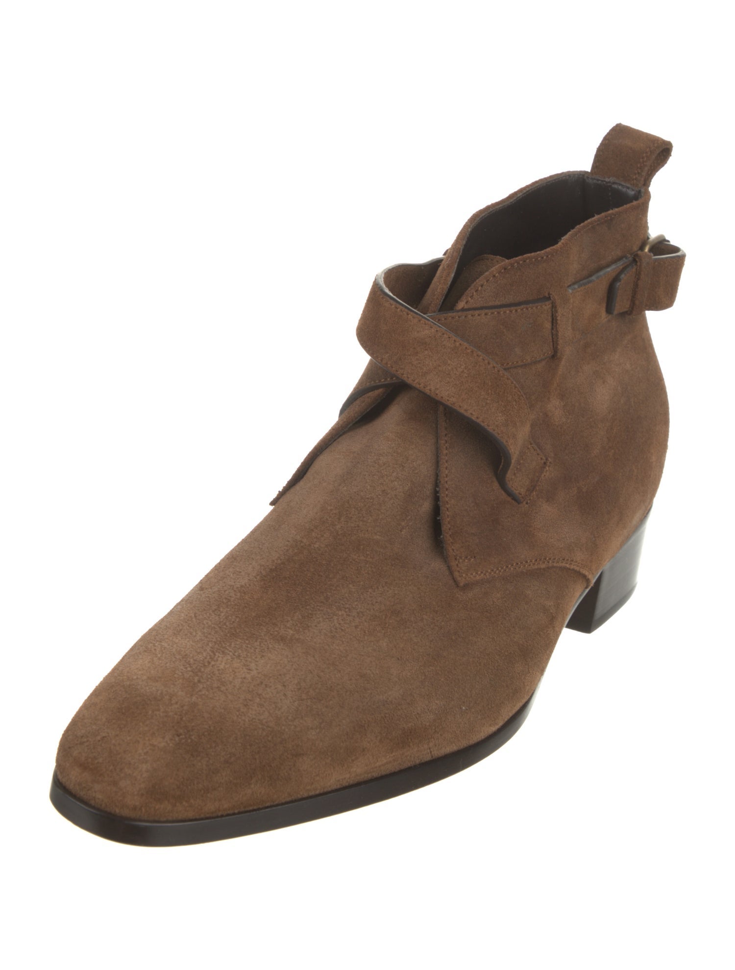 Saint Laurent Suede Lace-Up Boots