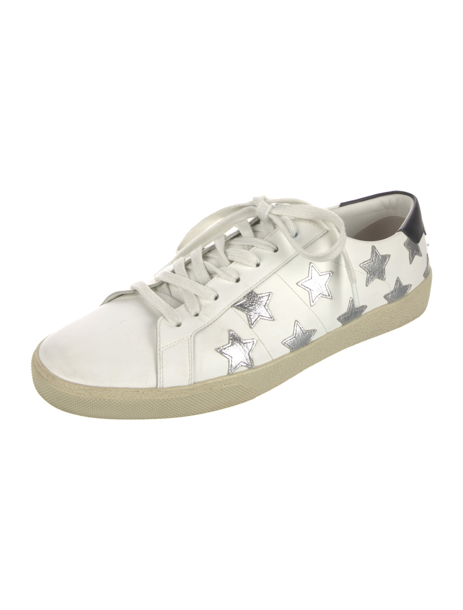 Saint Laurent Leather Printed Sneakers