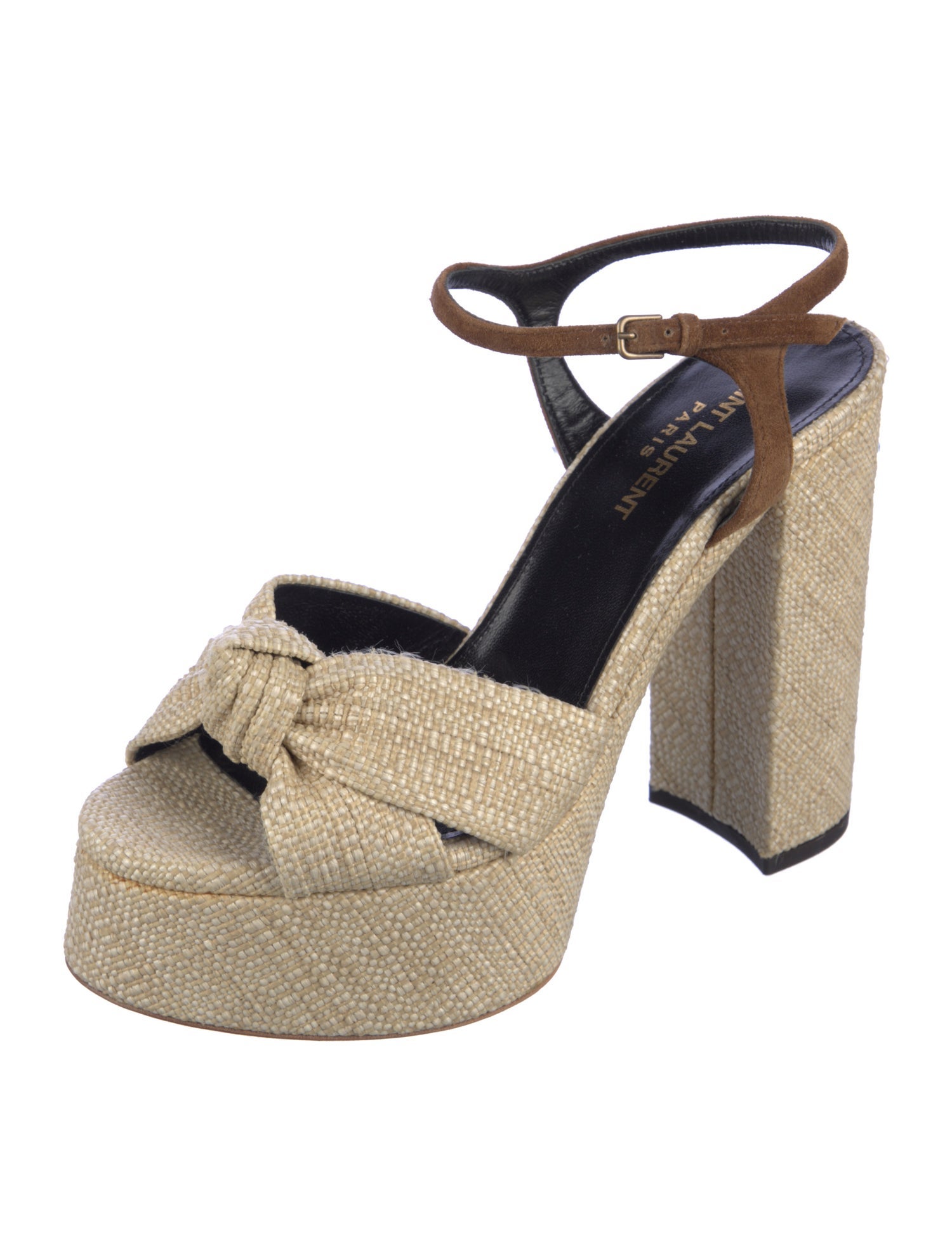 Saint Laurent Straw Sandals