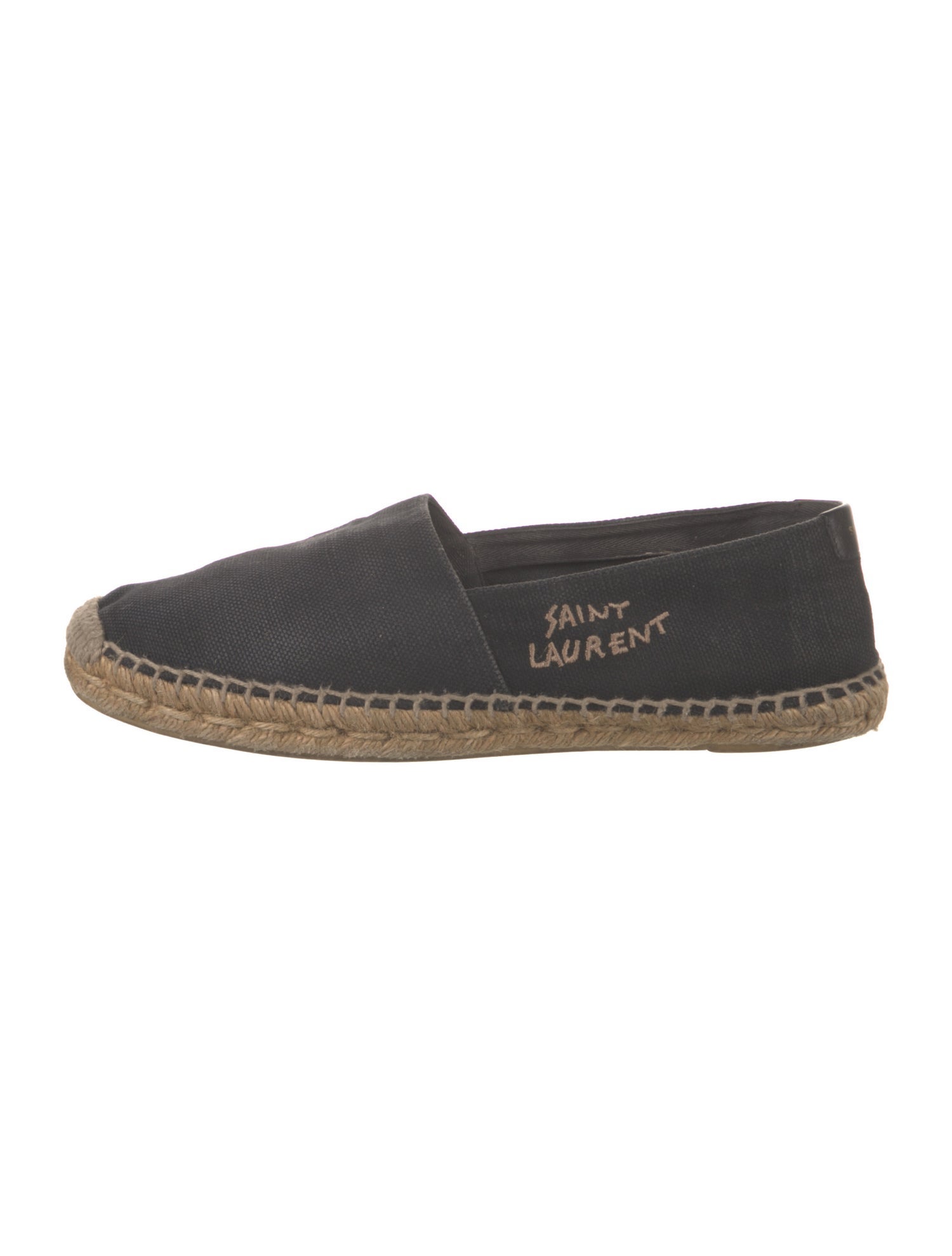 Saint Laurent Canvas Embroidered Accent Espadrilles