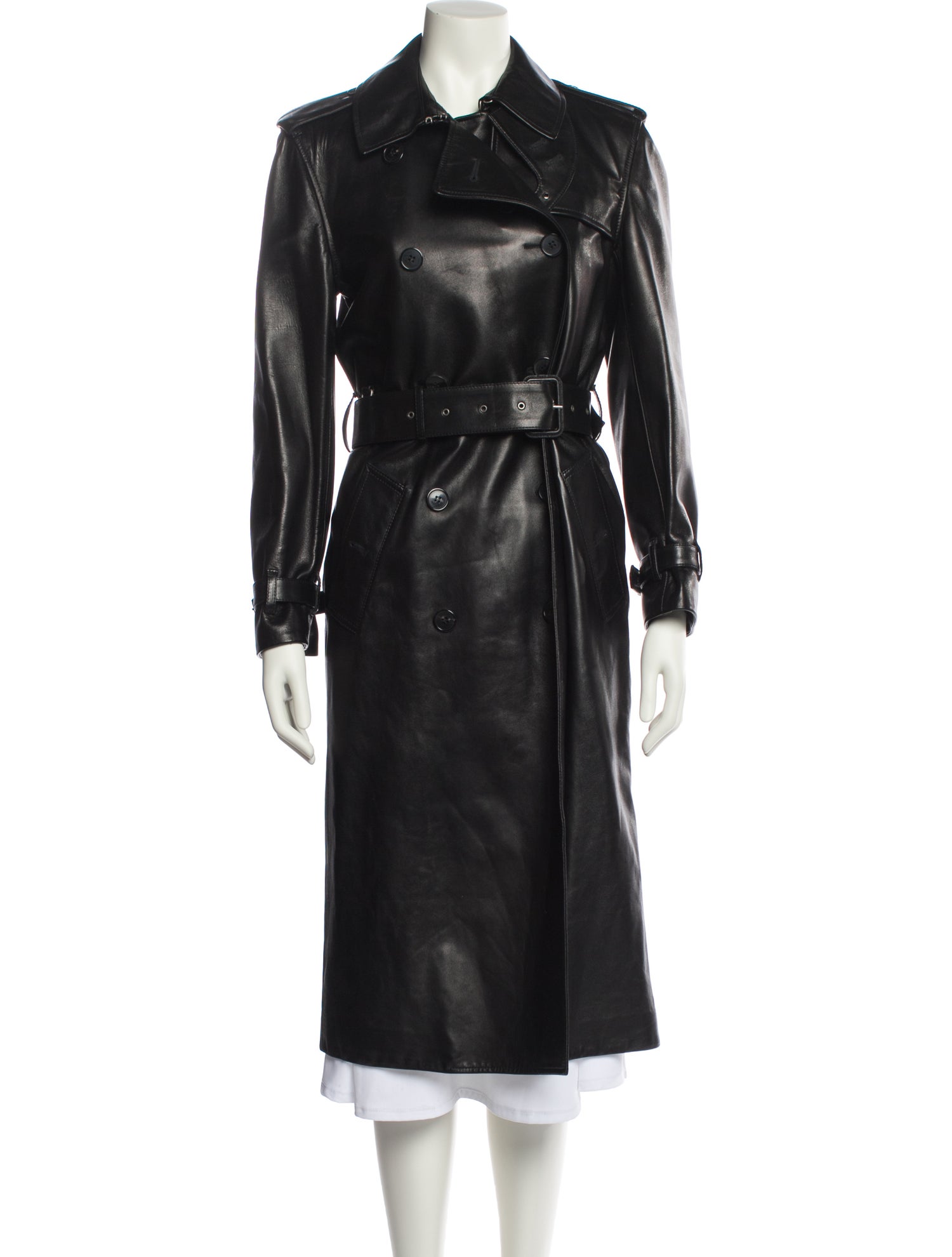 Saint Laurent Lambskin Trench Coat