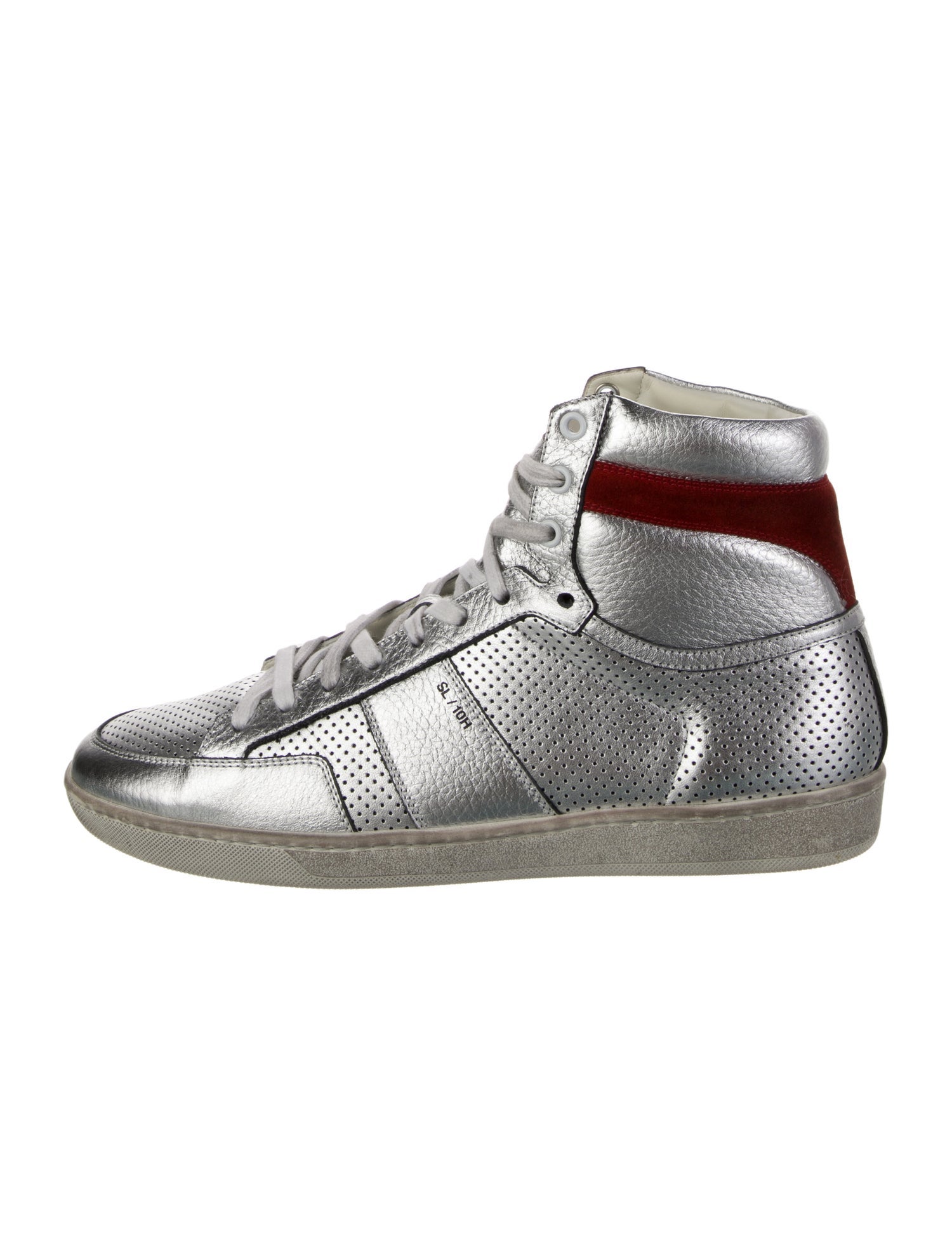Saint Laurent Leather Leather Trim Embellishment Sneakers