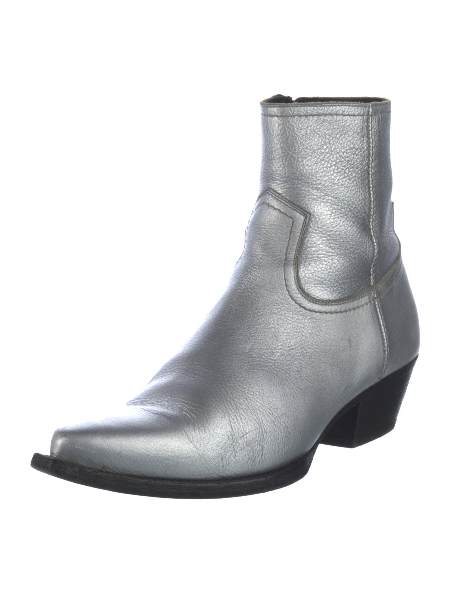 Saint Laurent Leather Western Boots