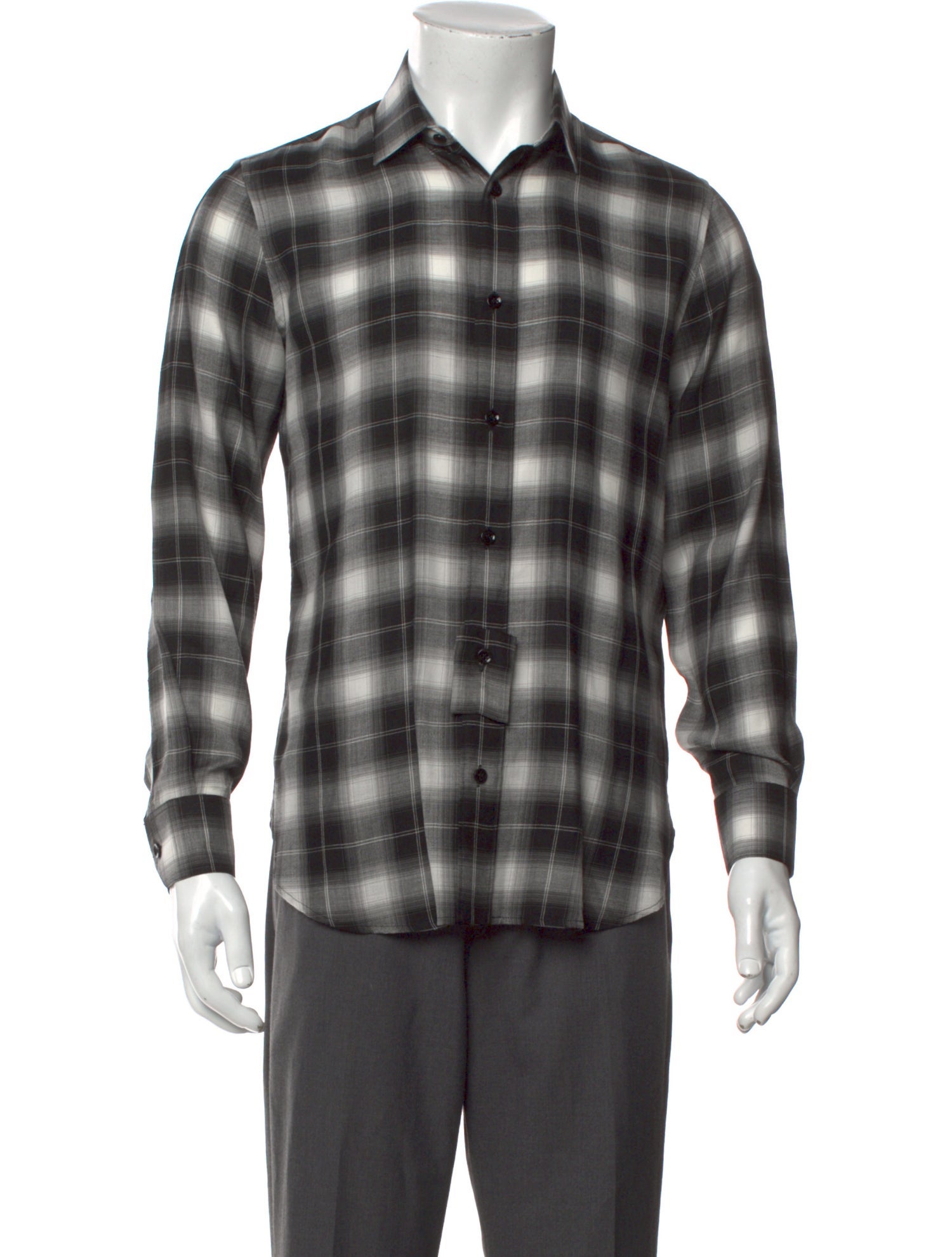 Saint Laurent 2015 Plaid Print Shirt