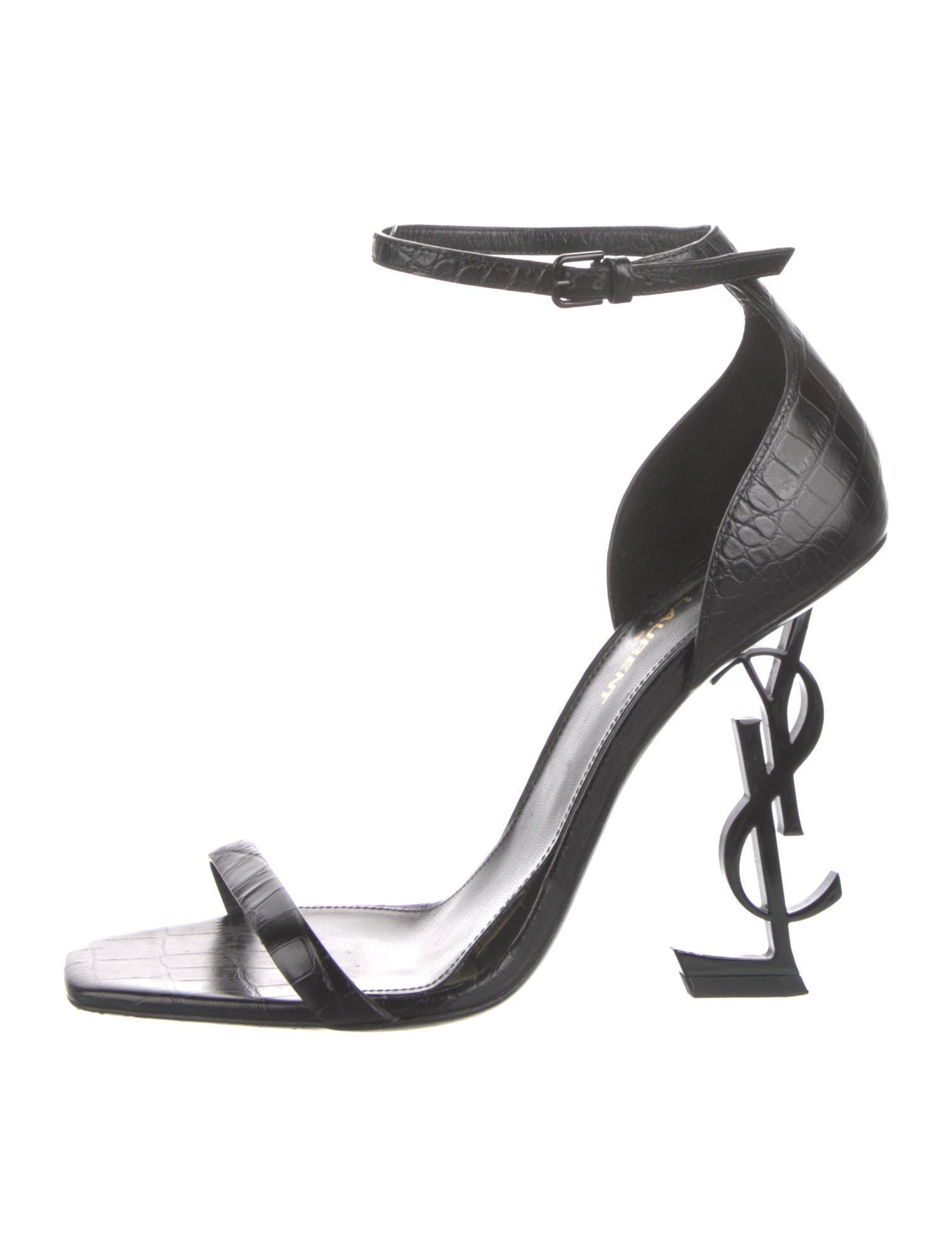 Saint Laurent Embossed Leather Sandals