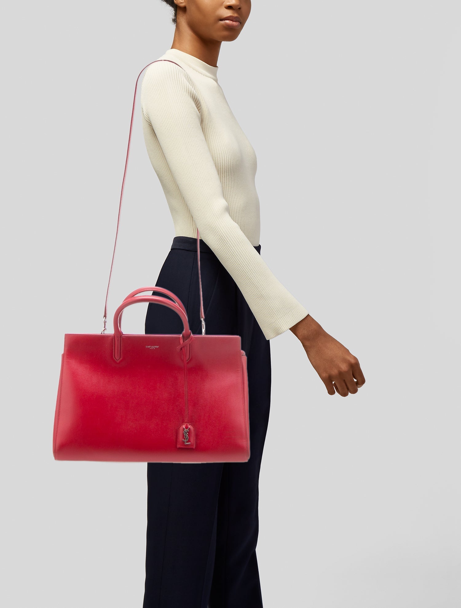 Saint Laurent Leather Sac De Jour