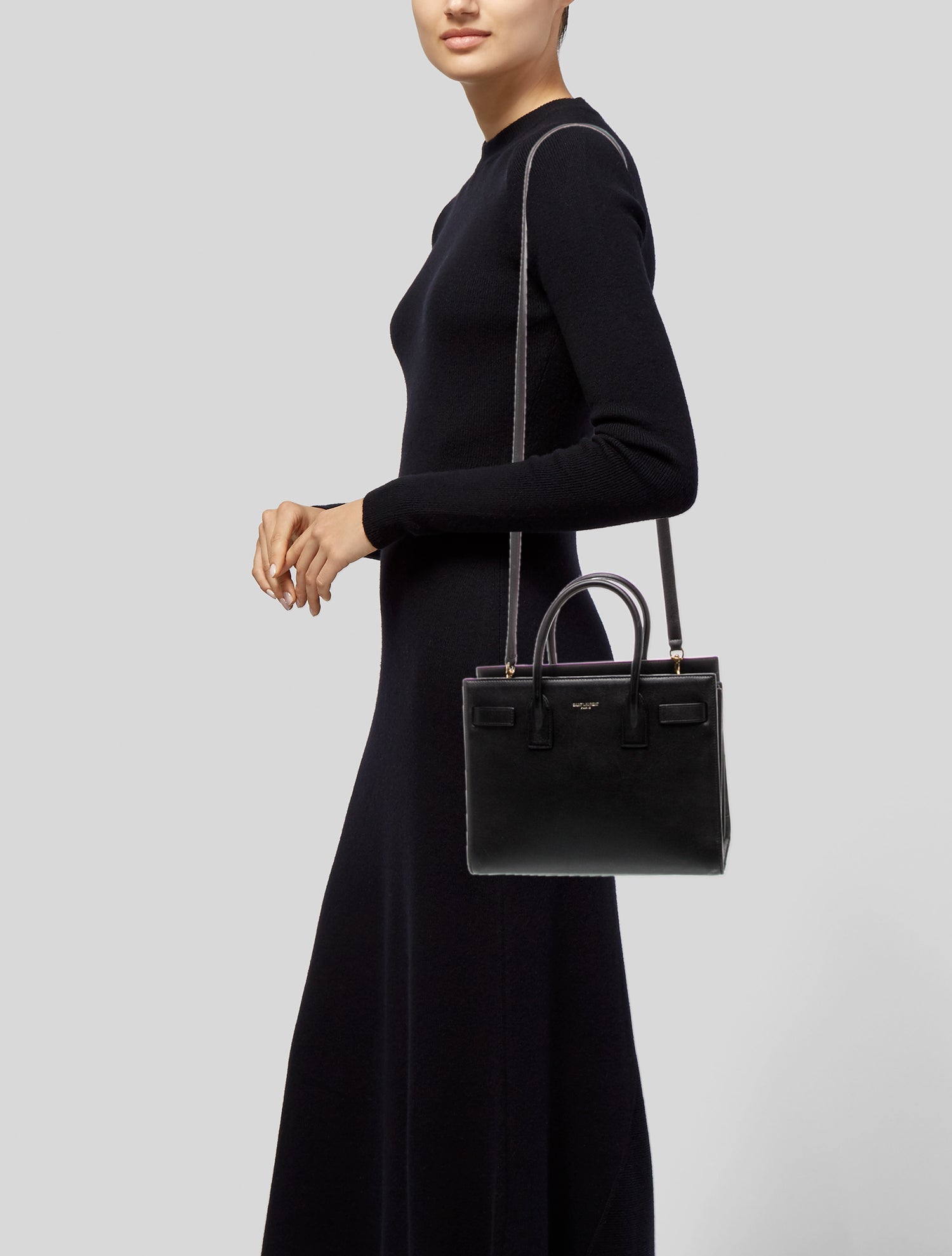 Saint Laurent Leather Sac De Jour Baby