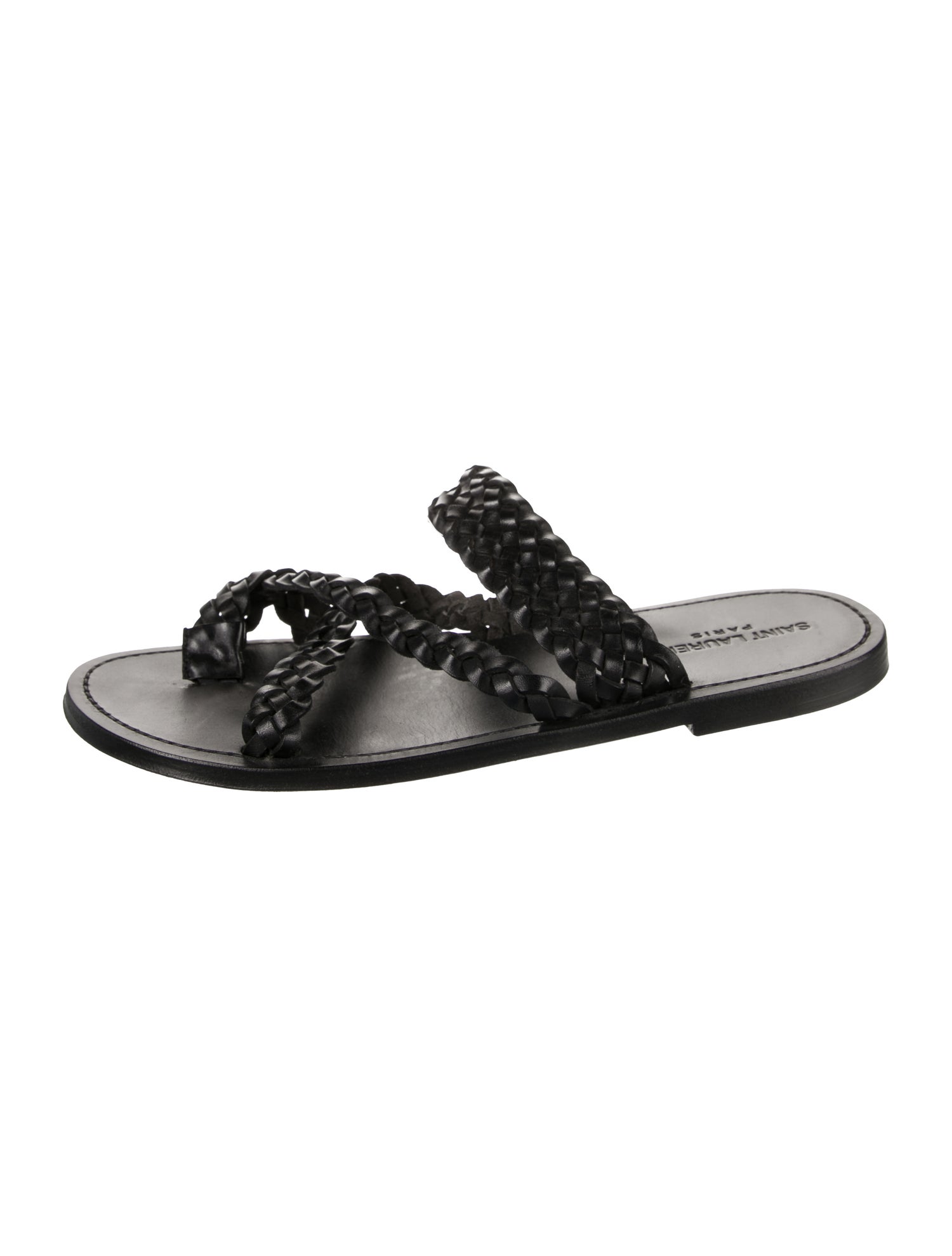 Saint Laurent Leather Slides