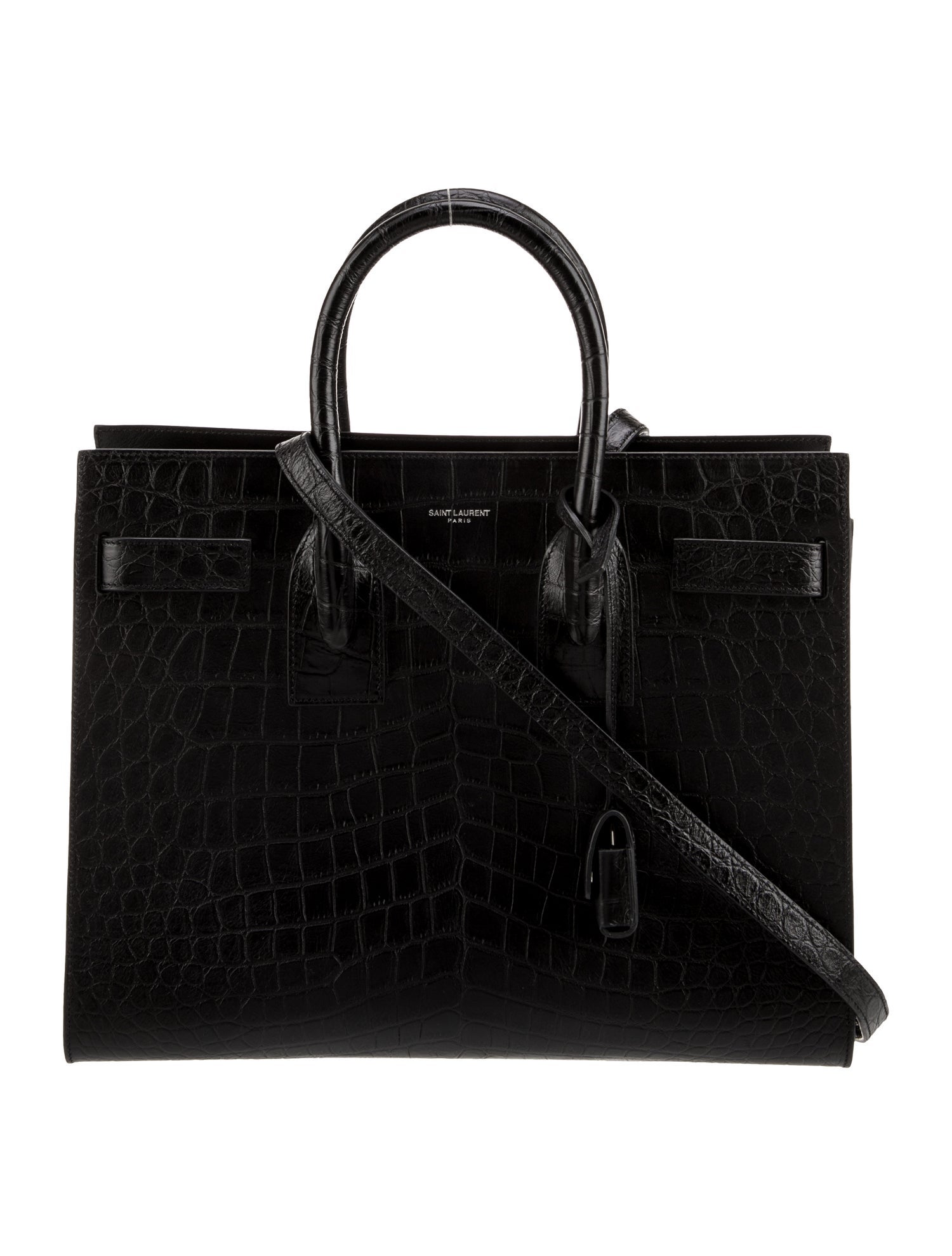 Saint Laurent Embossed Leather Sac De Jour Small