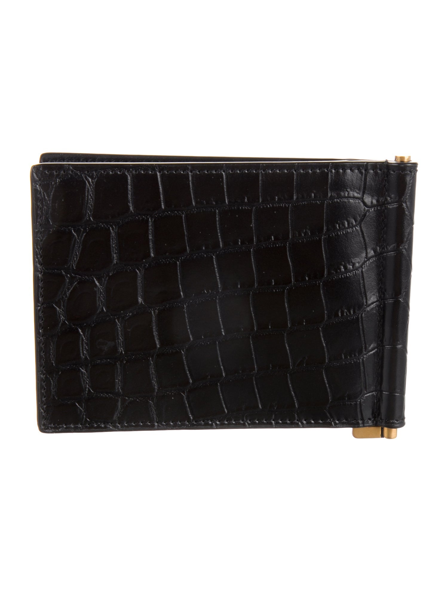 Saint Laurent Embossed Leather Bifold Wallet