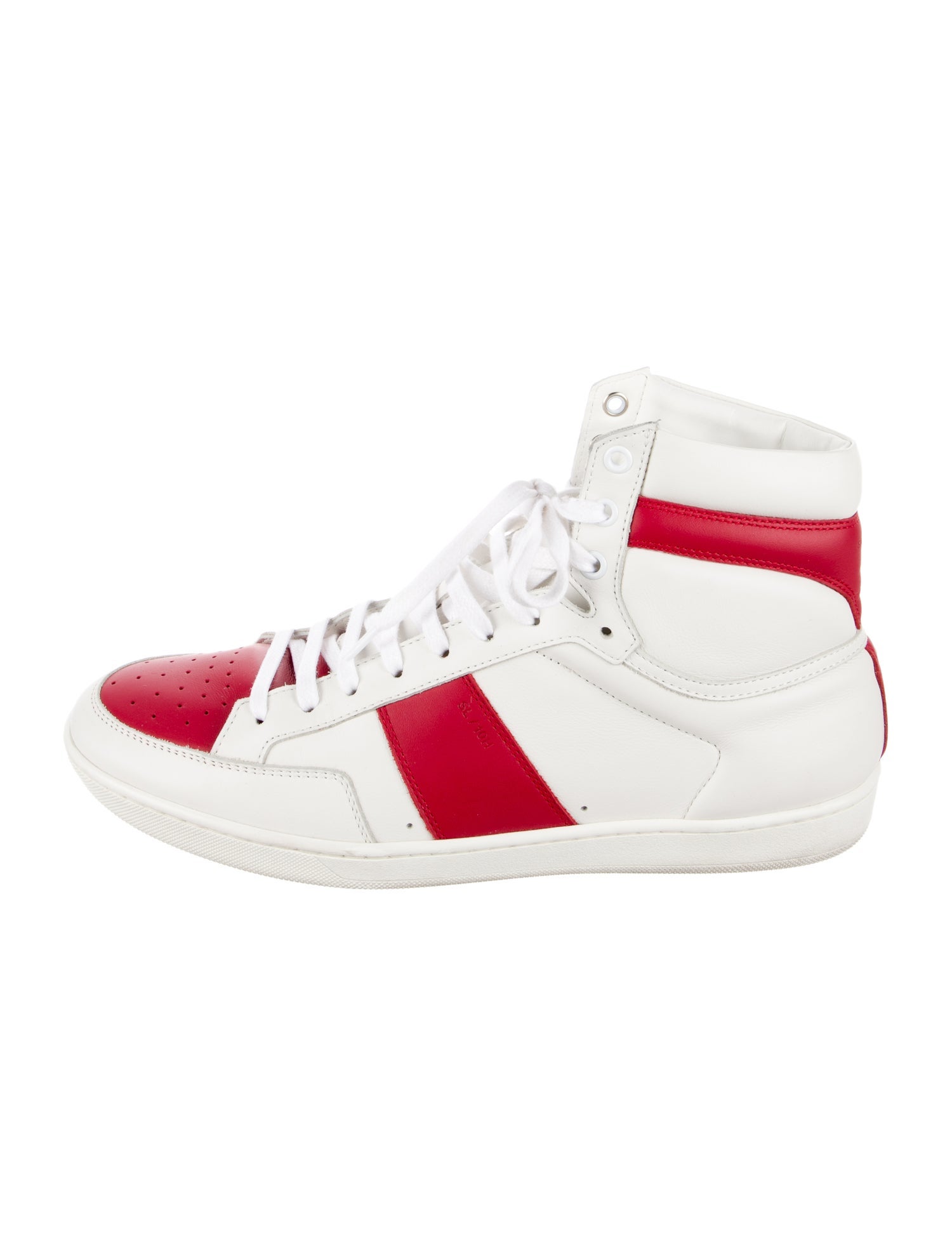 Saint Laurent Leather Colorblock Pattern Sneakers