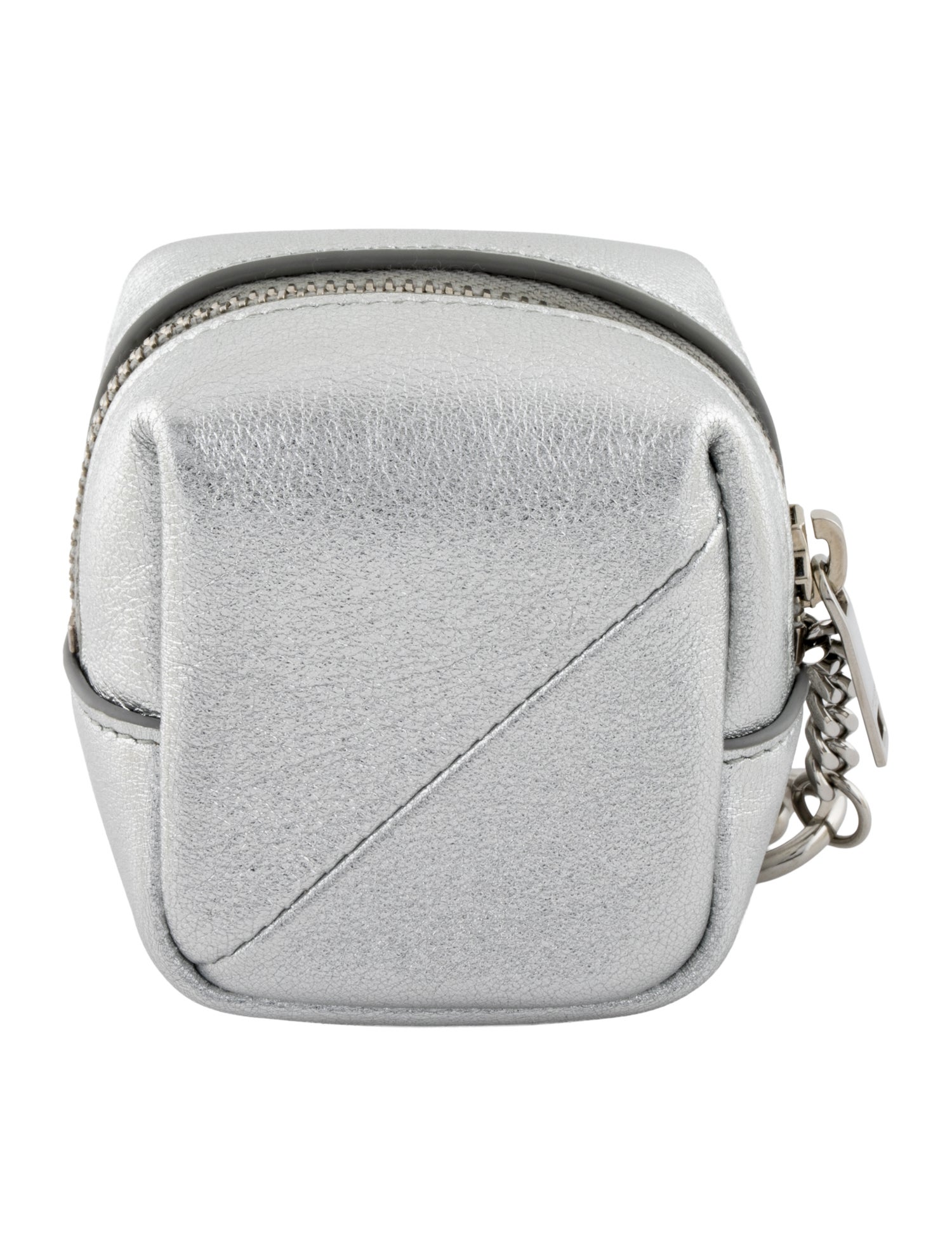 Saint Laurent Leather Metallic Keychain