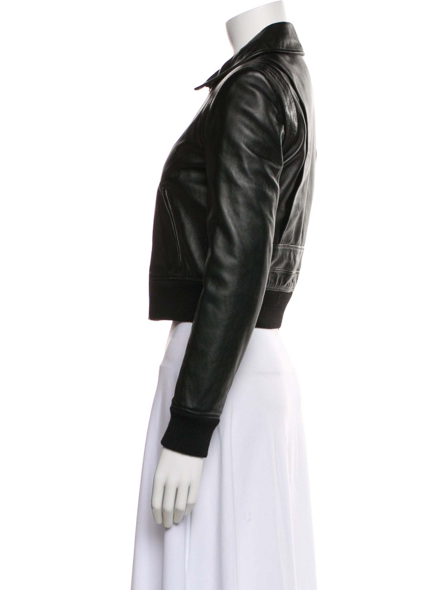 Saint Laurent Leather Fur Jacket