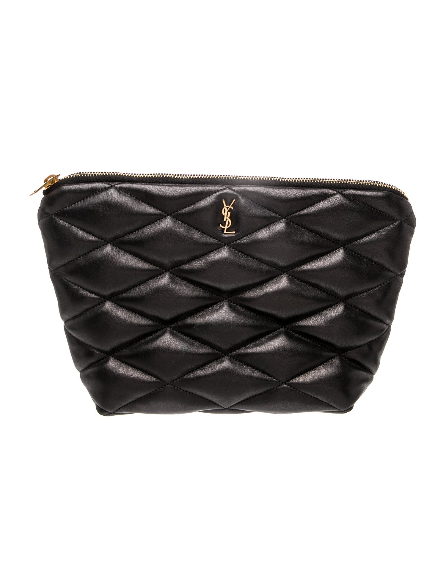 Saint Laurent Leather Medium Monogram Quilt Sade Pouch